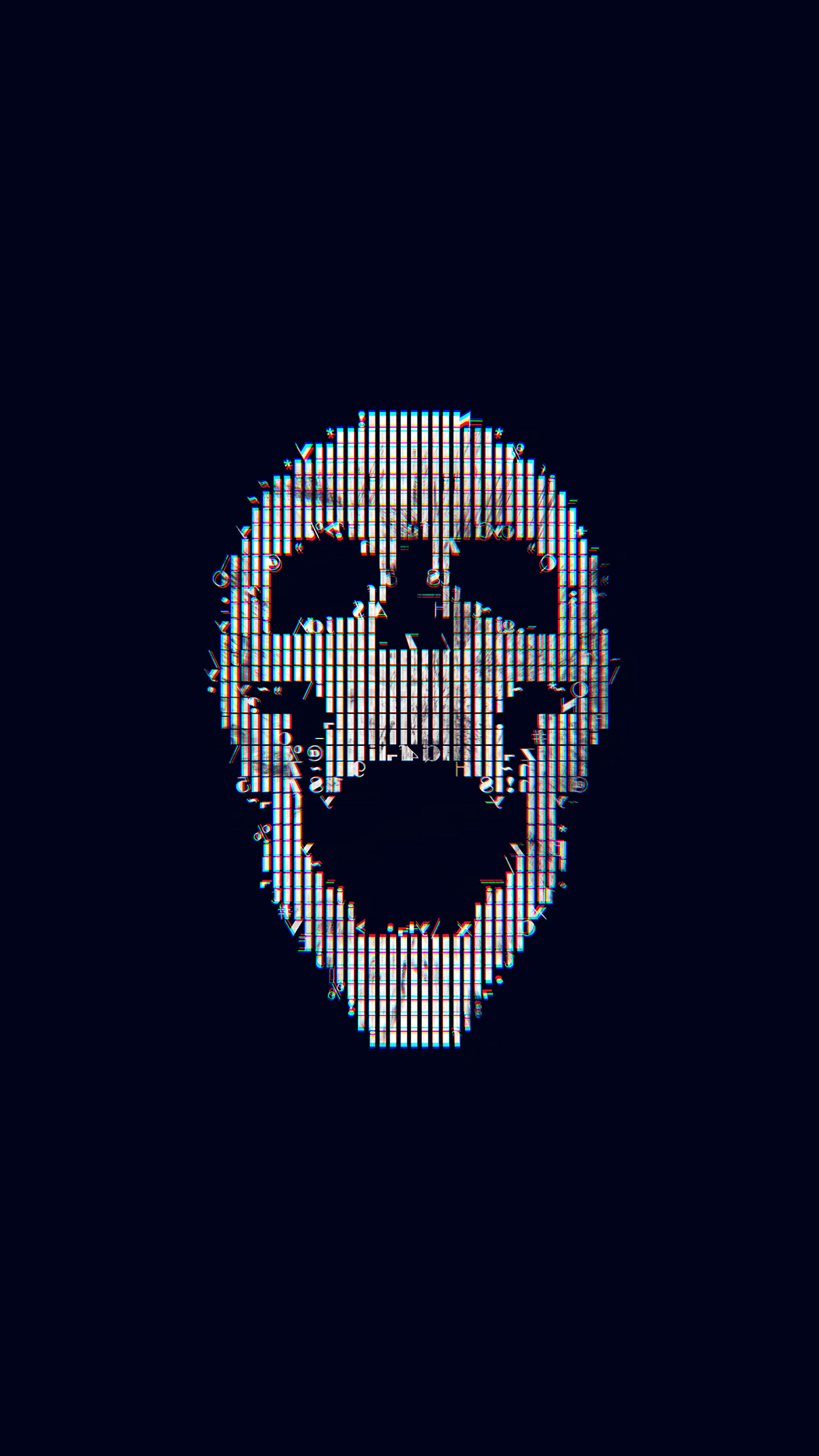Digital Skull Bw Black Art