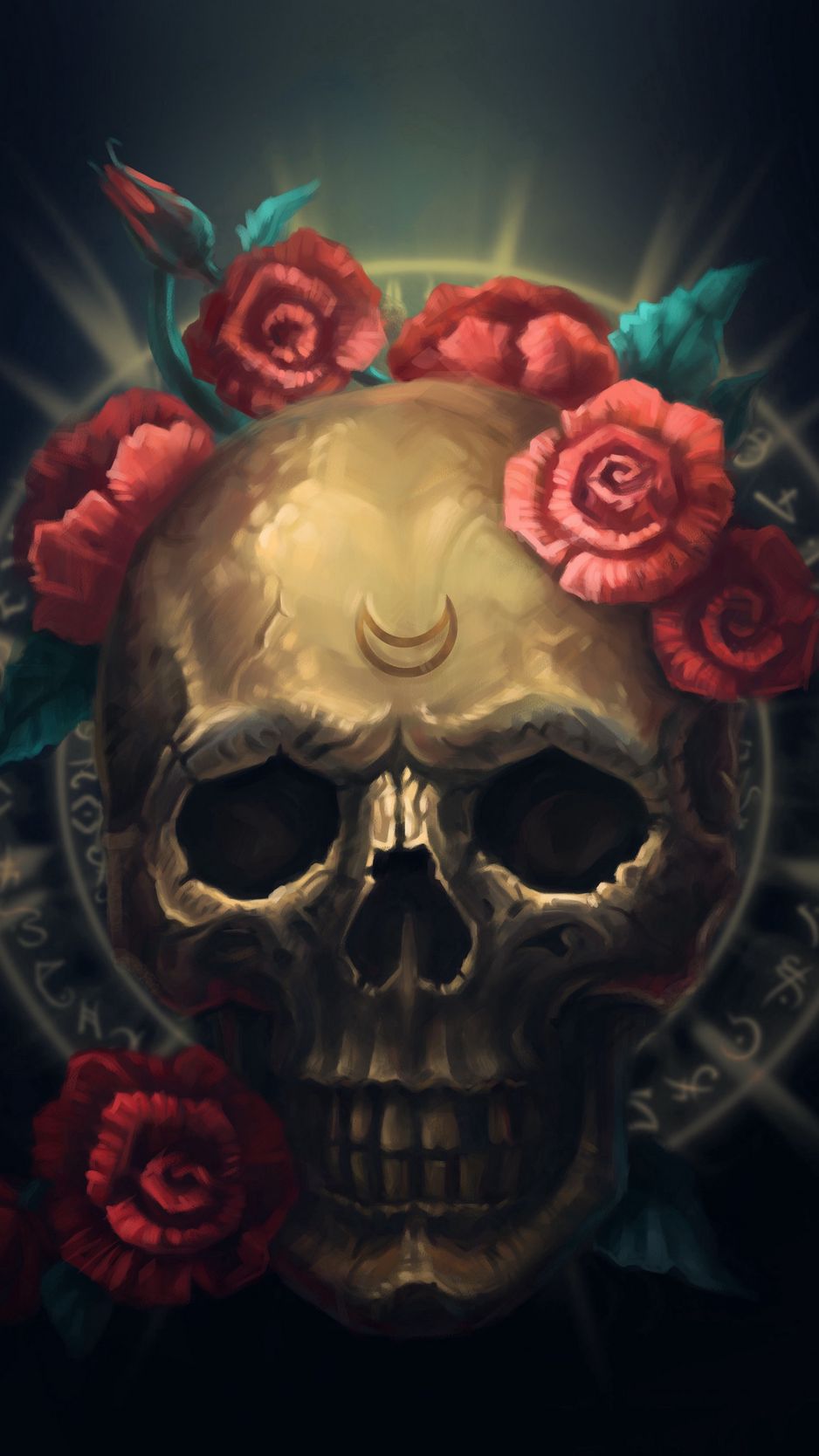 Download wallpaper 938x1668 skull
