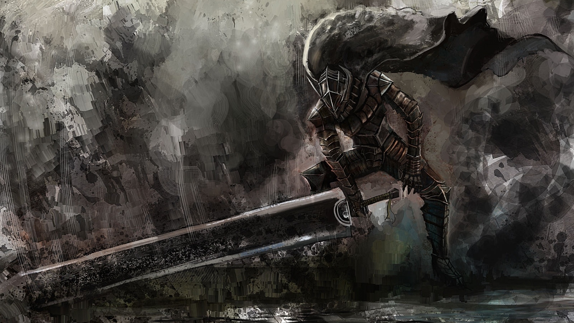 Wallpaper Berserk, Black Swordsman