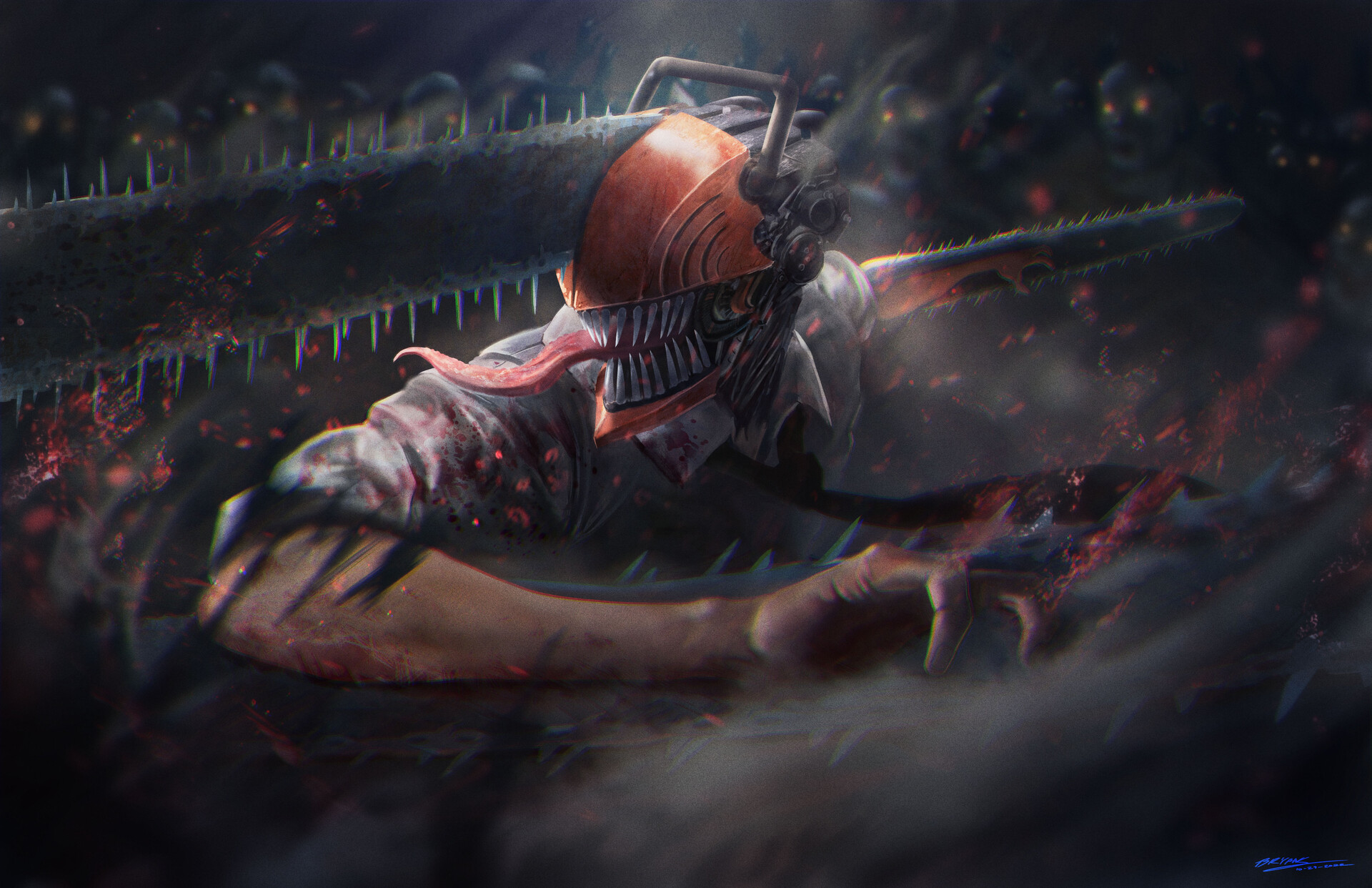 Anime Chainsaw Man HD Wallpaper