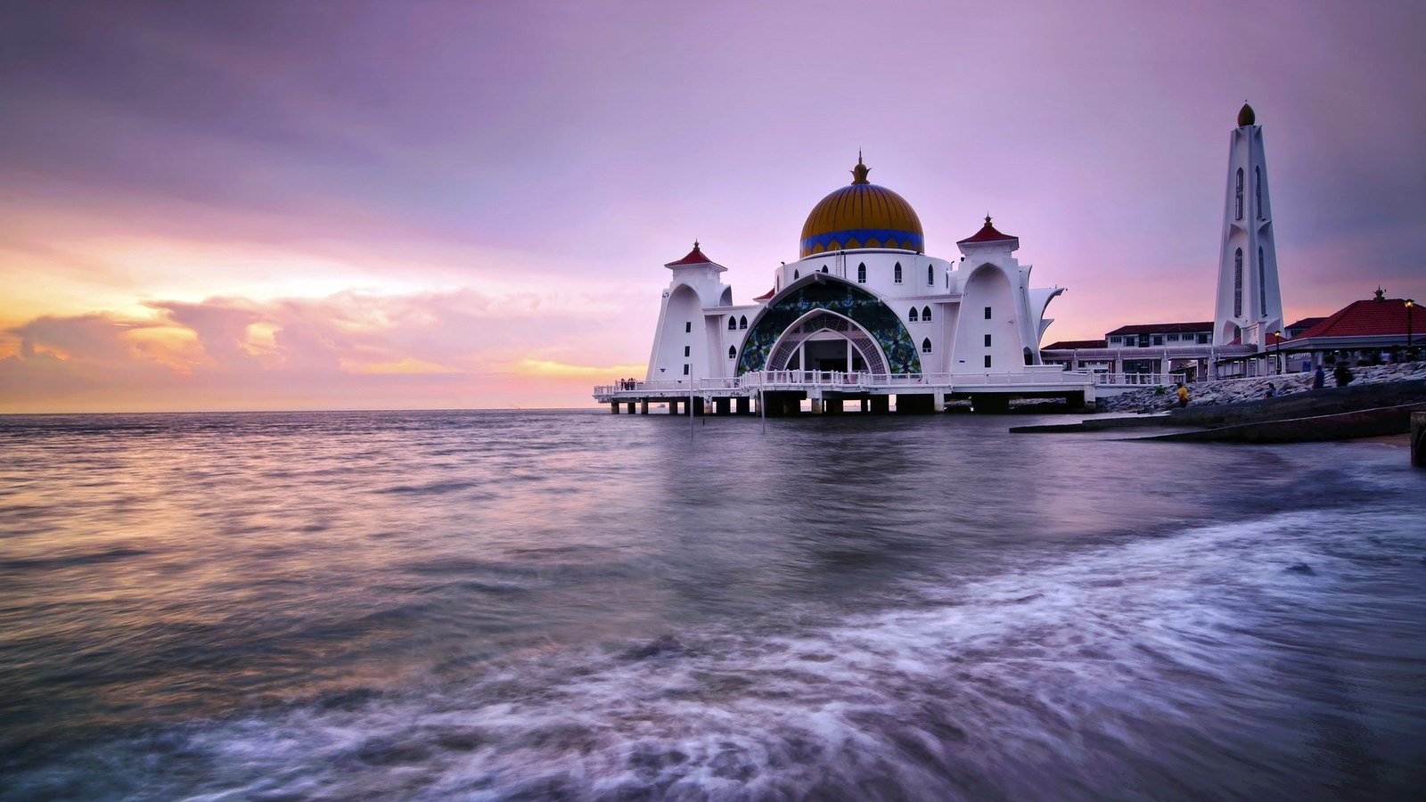Malacca Straits Mosque Malaysia HD