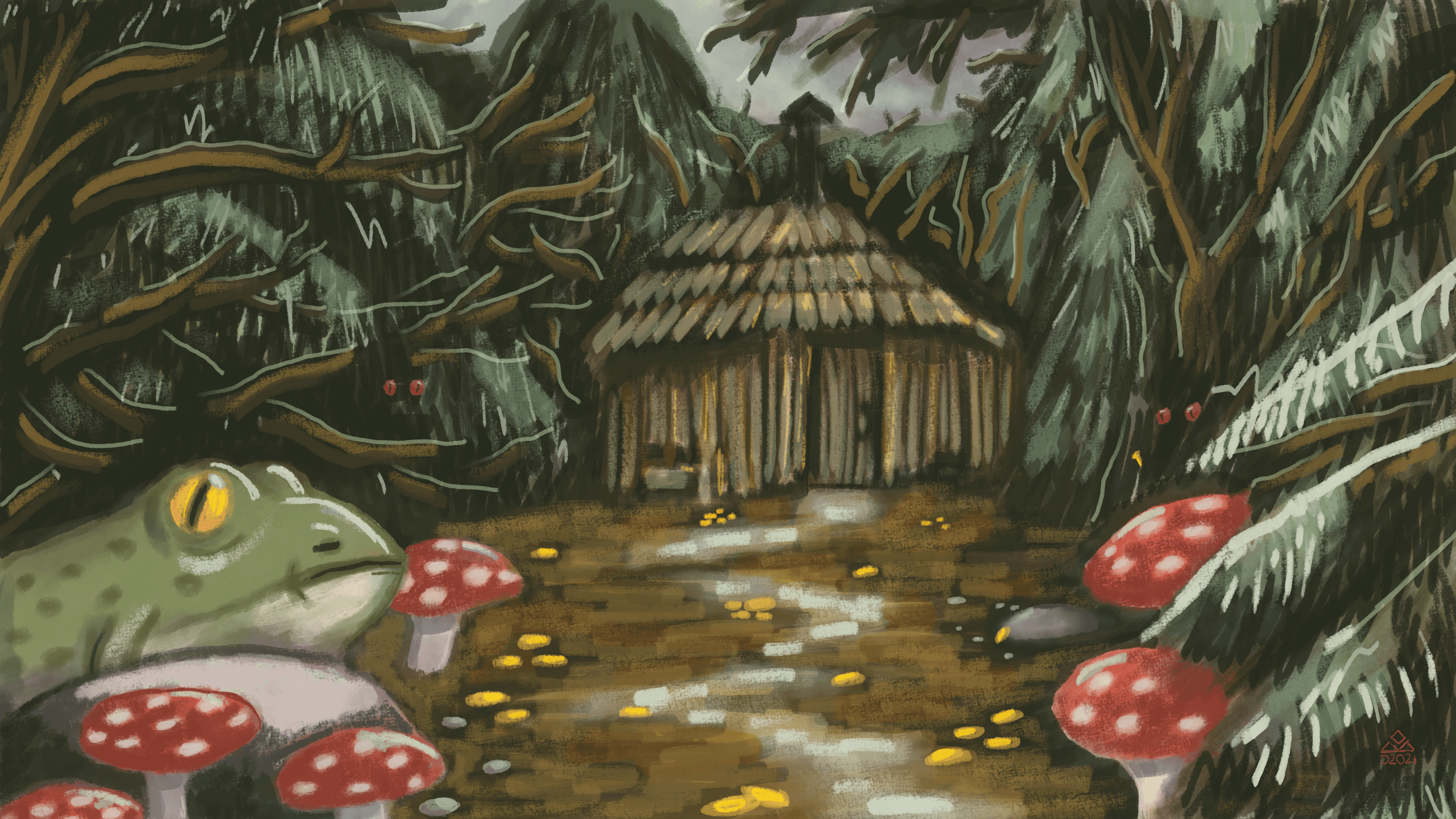 Goblincore Scenery/ Wallpaper, r