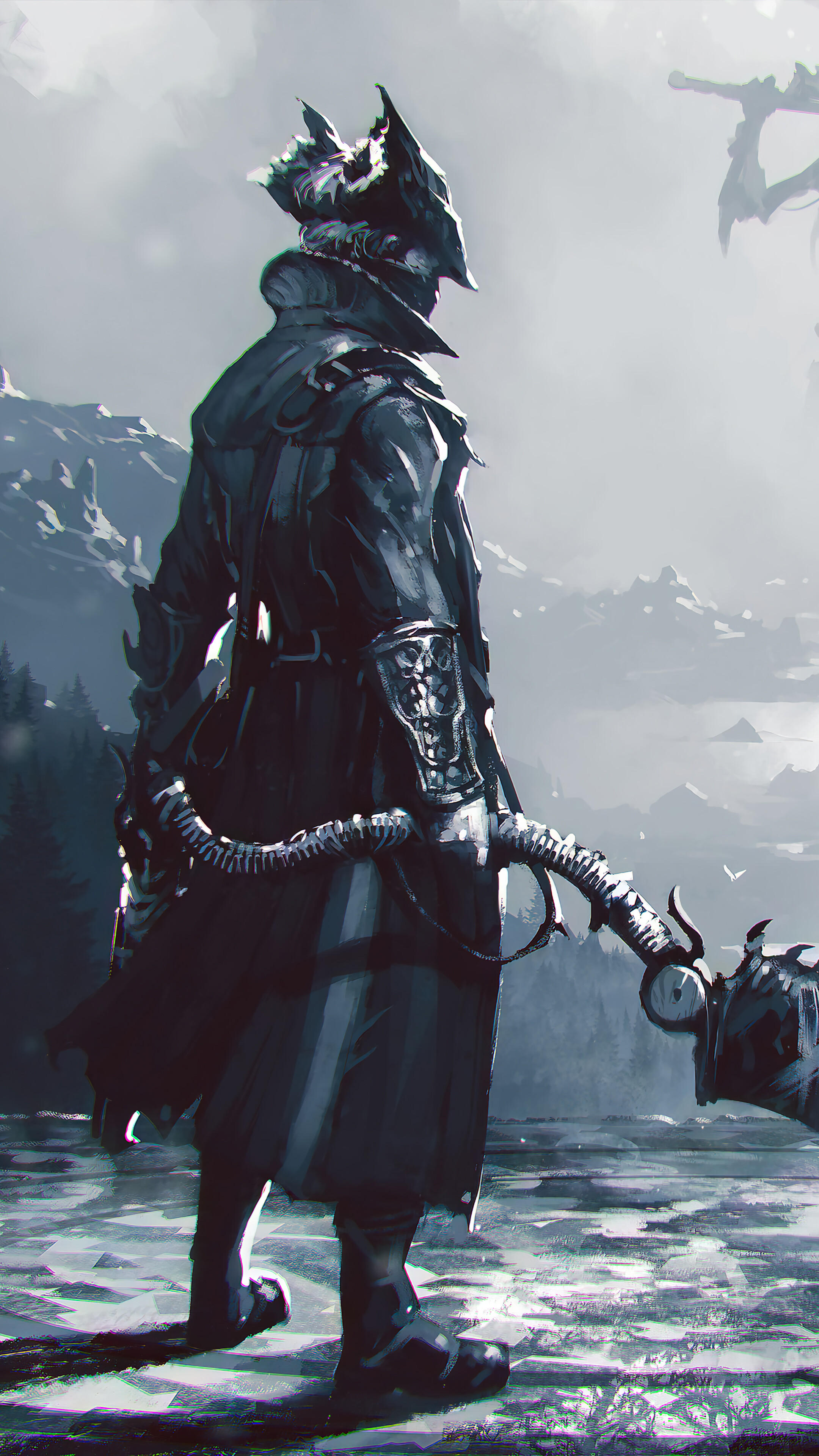 Bloodborne Game Hunter Art 4K Wallpaper