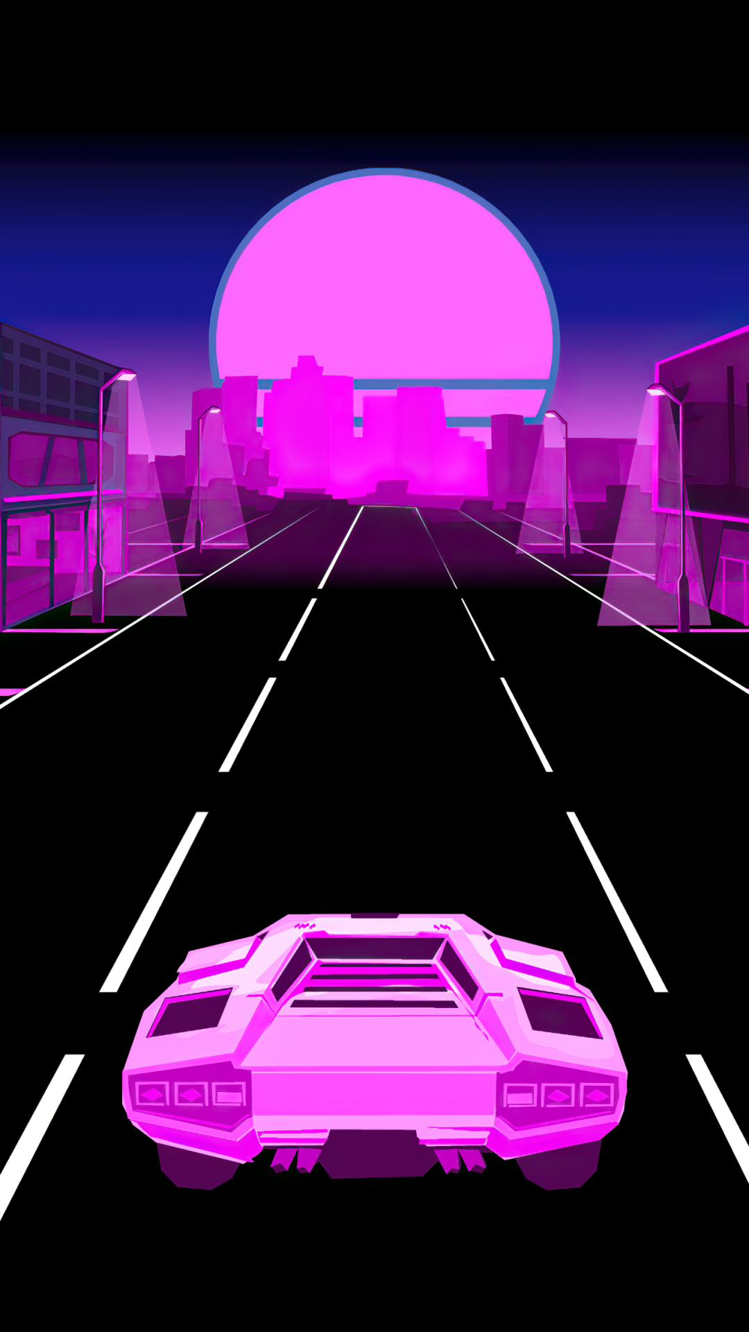 Synthwave Phone Wallpaper