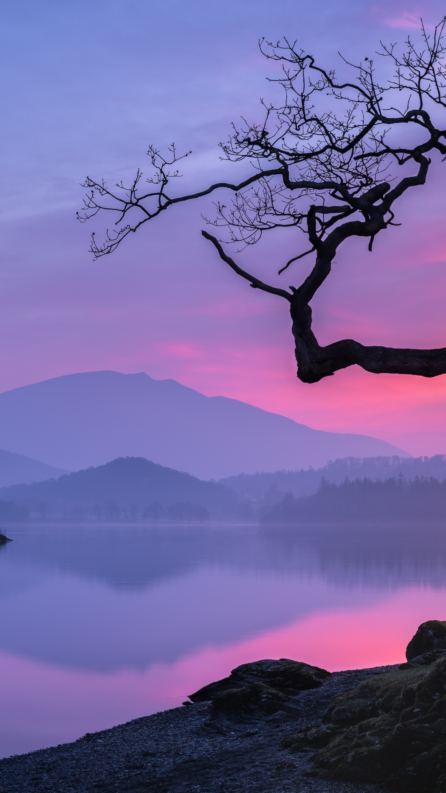 Pastel Wallpaper 4K, Sunset, Lake