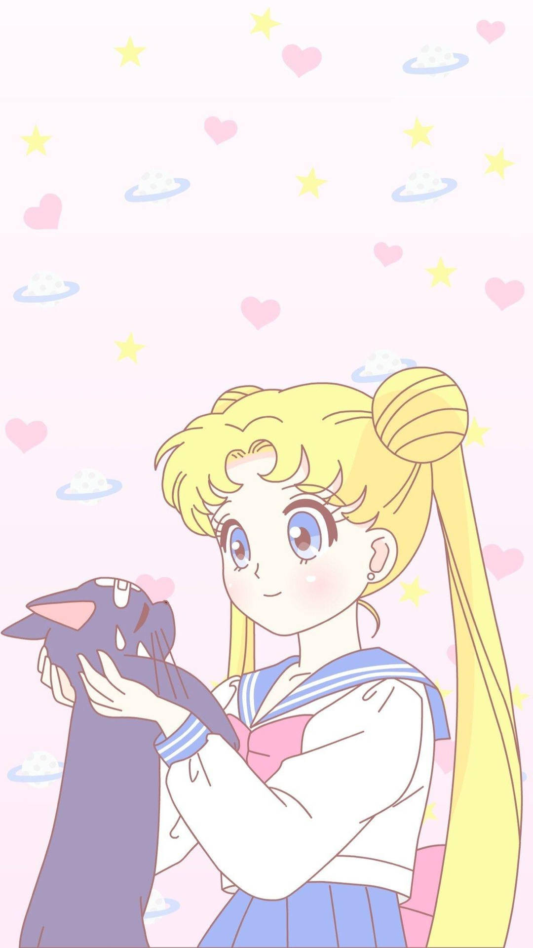 Sailor Moon Kawaii iPhone Art Wallpaper