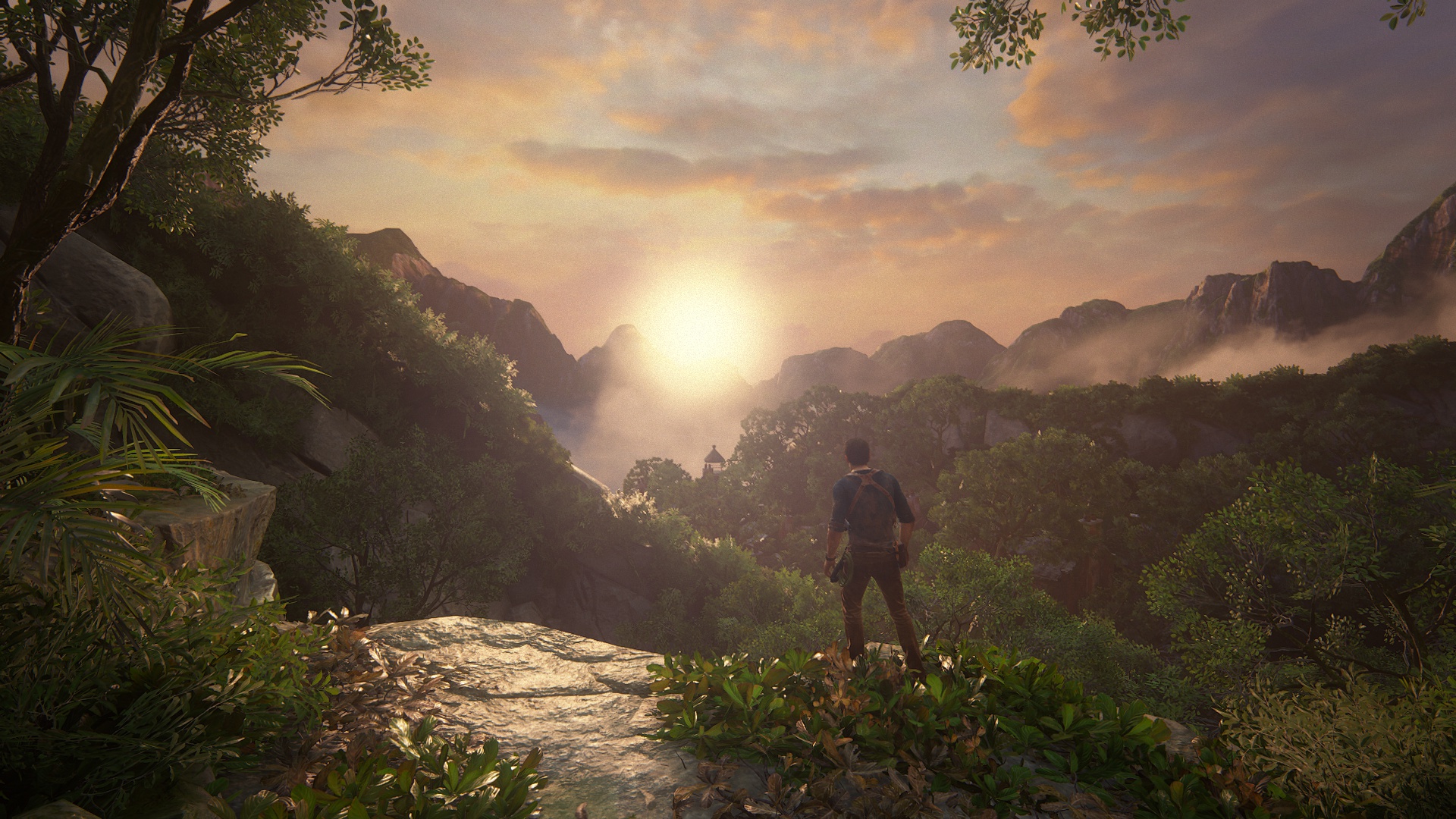 Wallpaper sunset, island, Naughty Dog, Playstation 4, Uncharted 4, Nathan Drake for mobile and desktop, section игры, resolution 1920x1080