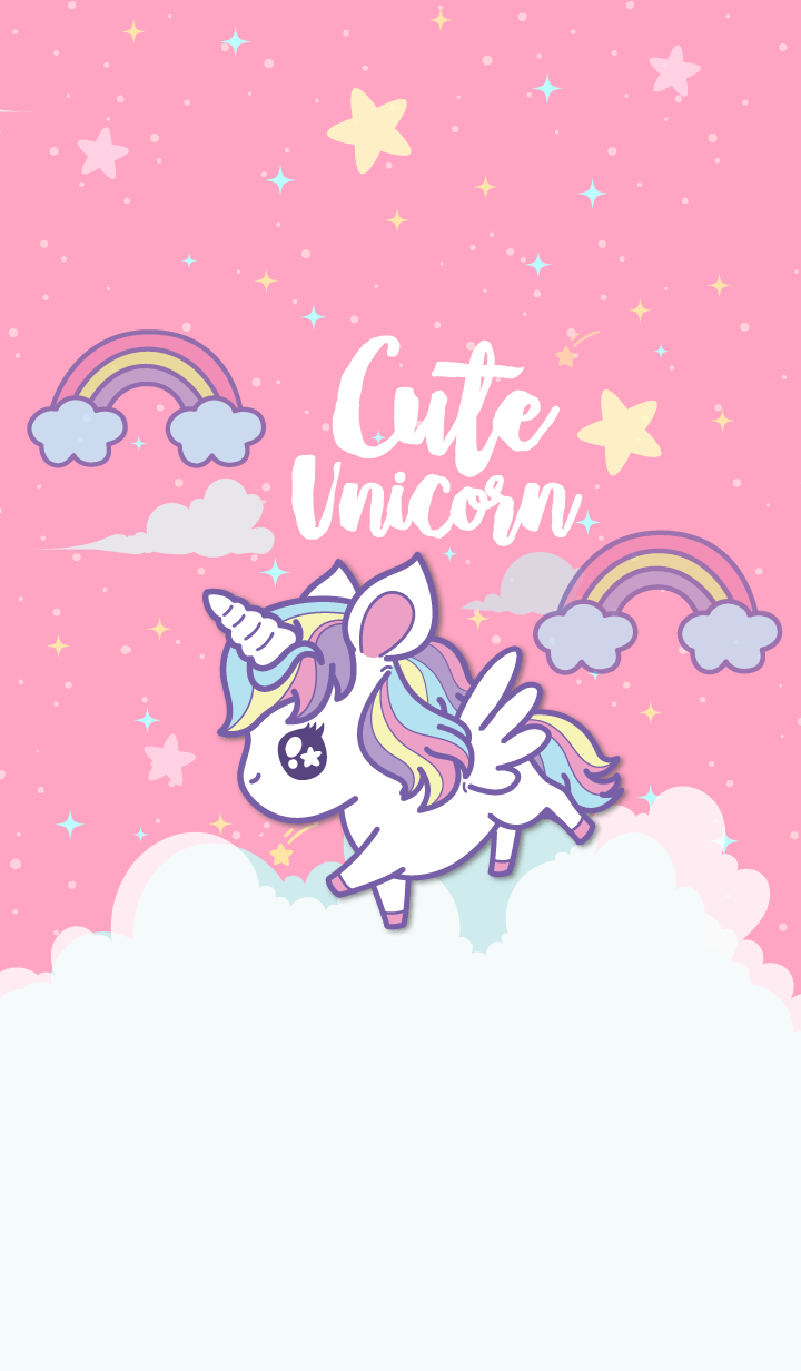 Cute unicorn phone wallpaper