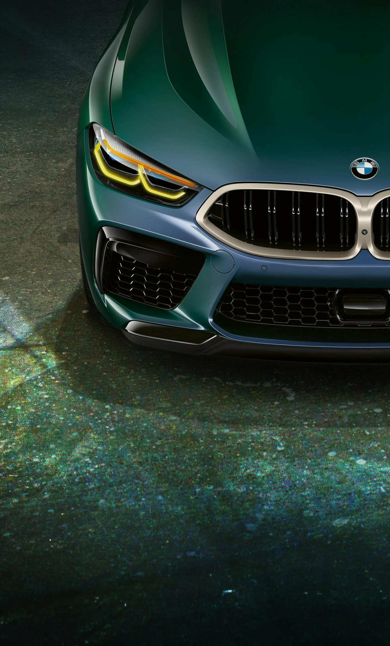 wallpaper 1280x2120 bmw m8, green