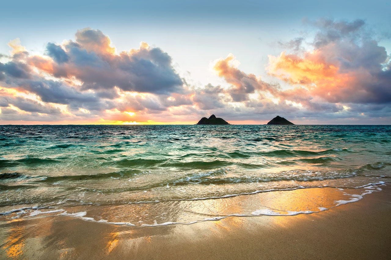 Hawaii Photo. lanakai Sunrise. Oahu