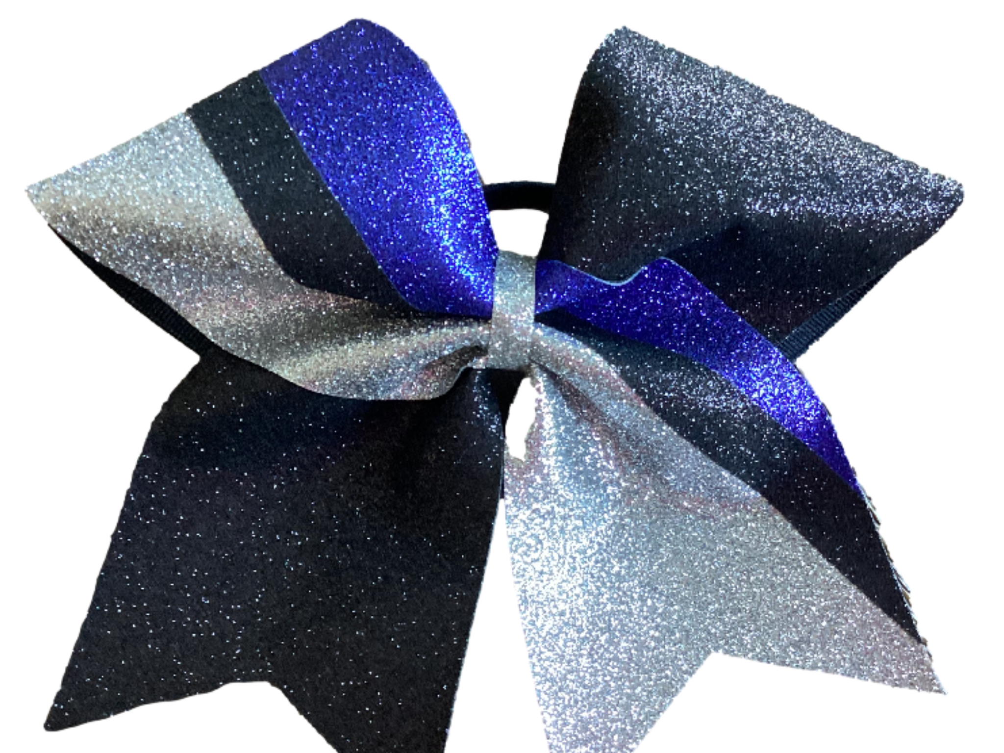 Royal Blue Glitter Cheer Bows