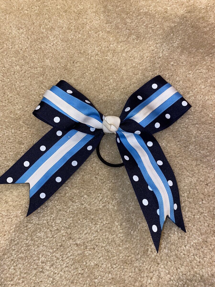 Cheer bow royal blue and navy