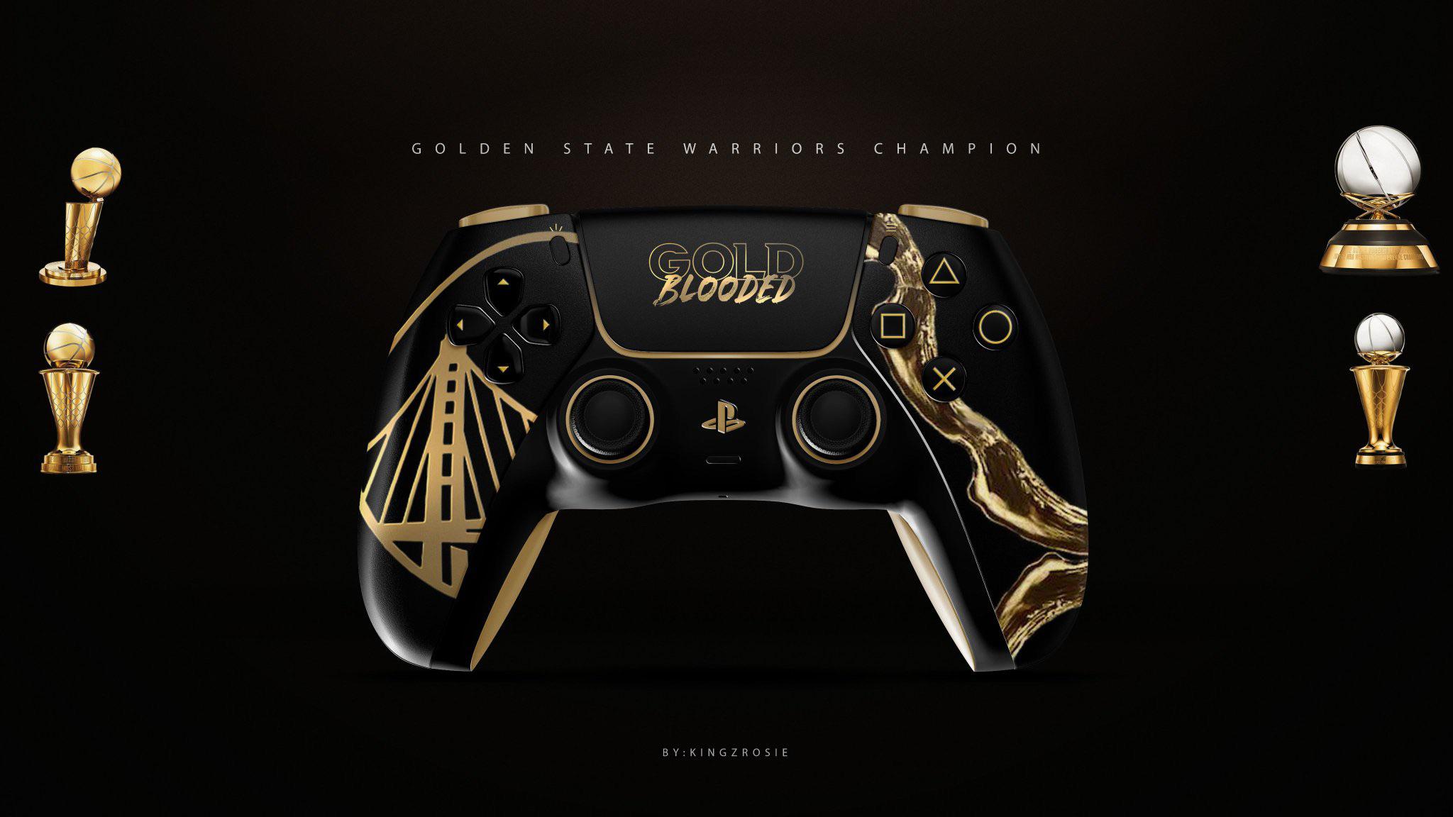 Gold Blooded Warriors PS5 Controller