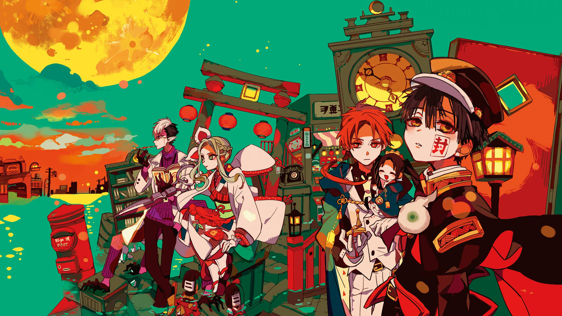 Vivid Hanako Kun Desktop Digital Art