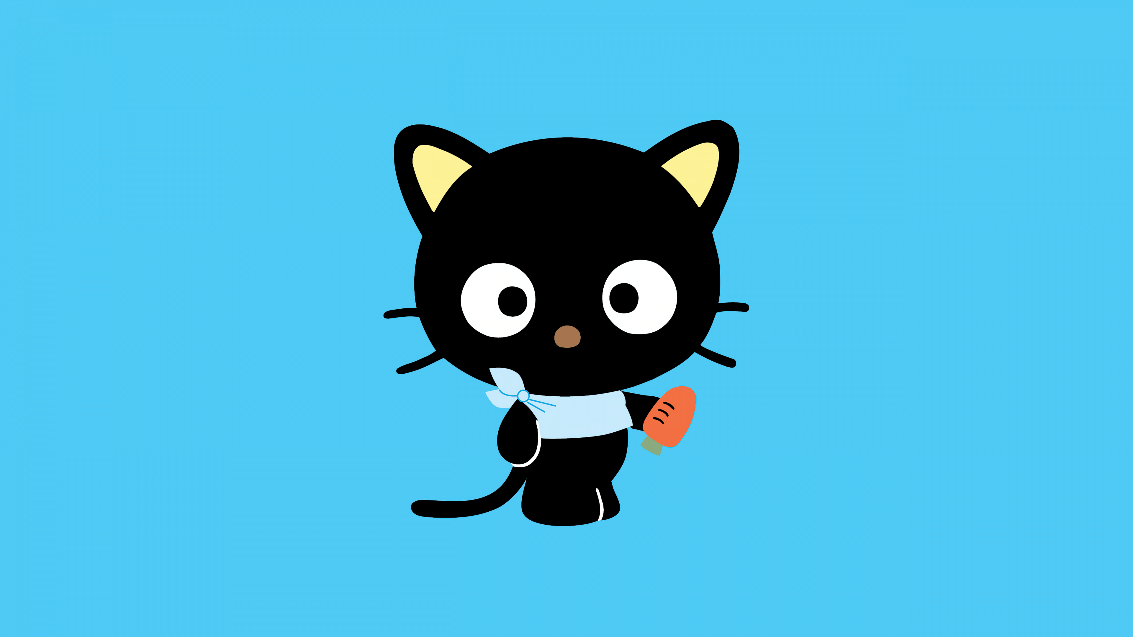 Chococat Wallpaper 4K, Minimalist, Cyan