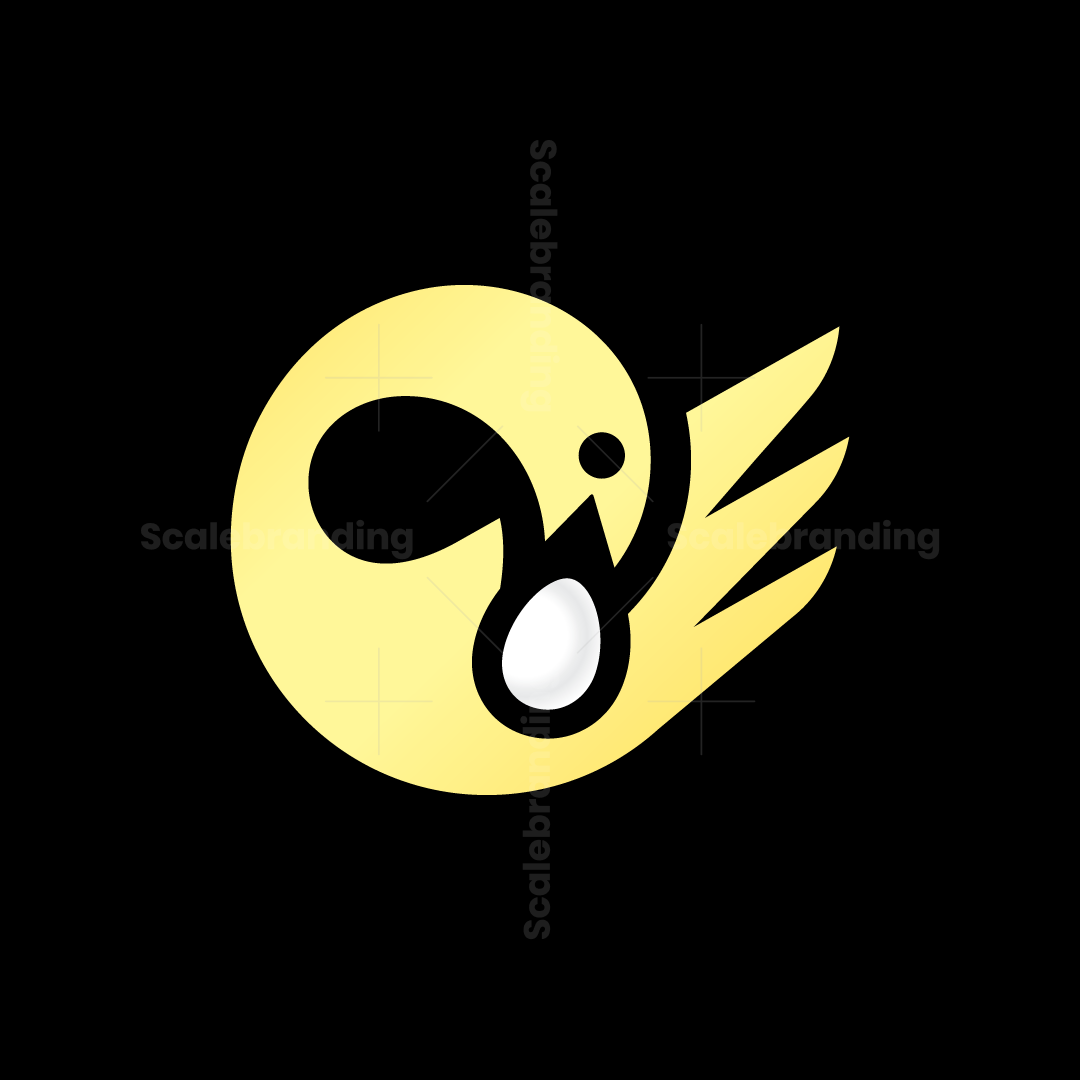 Sankofa Golden Bird with Egg logo