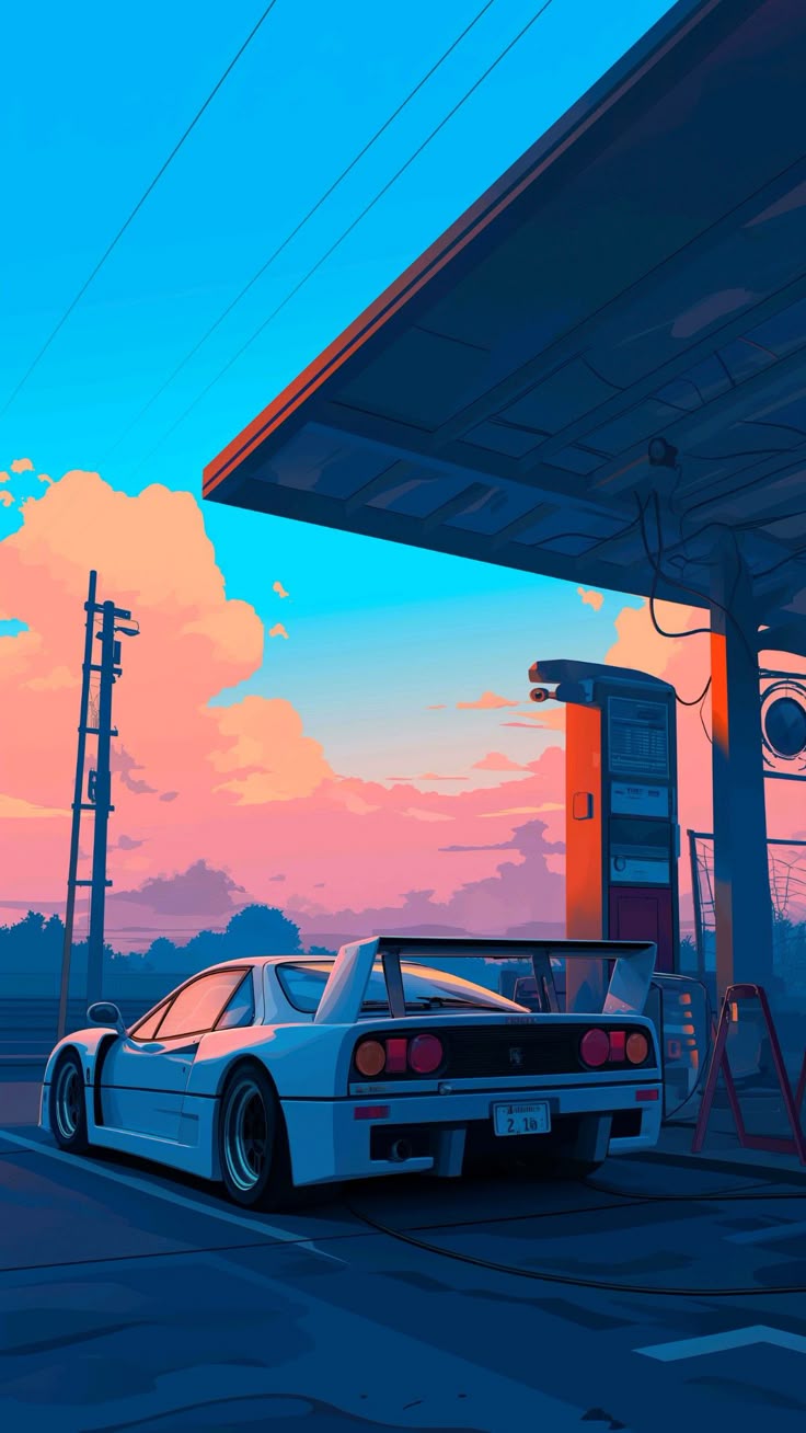 retrowave Pixel art wallpaper