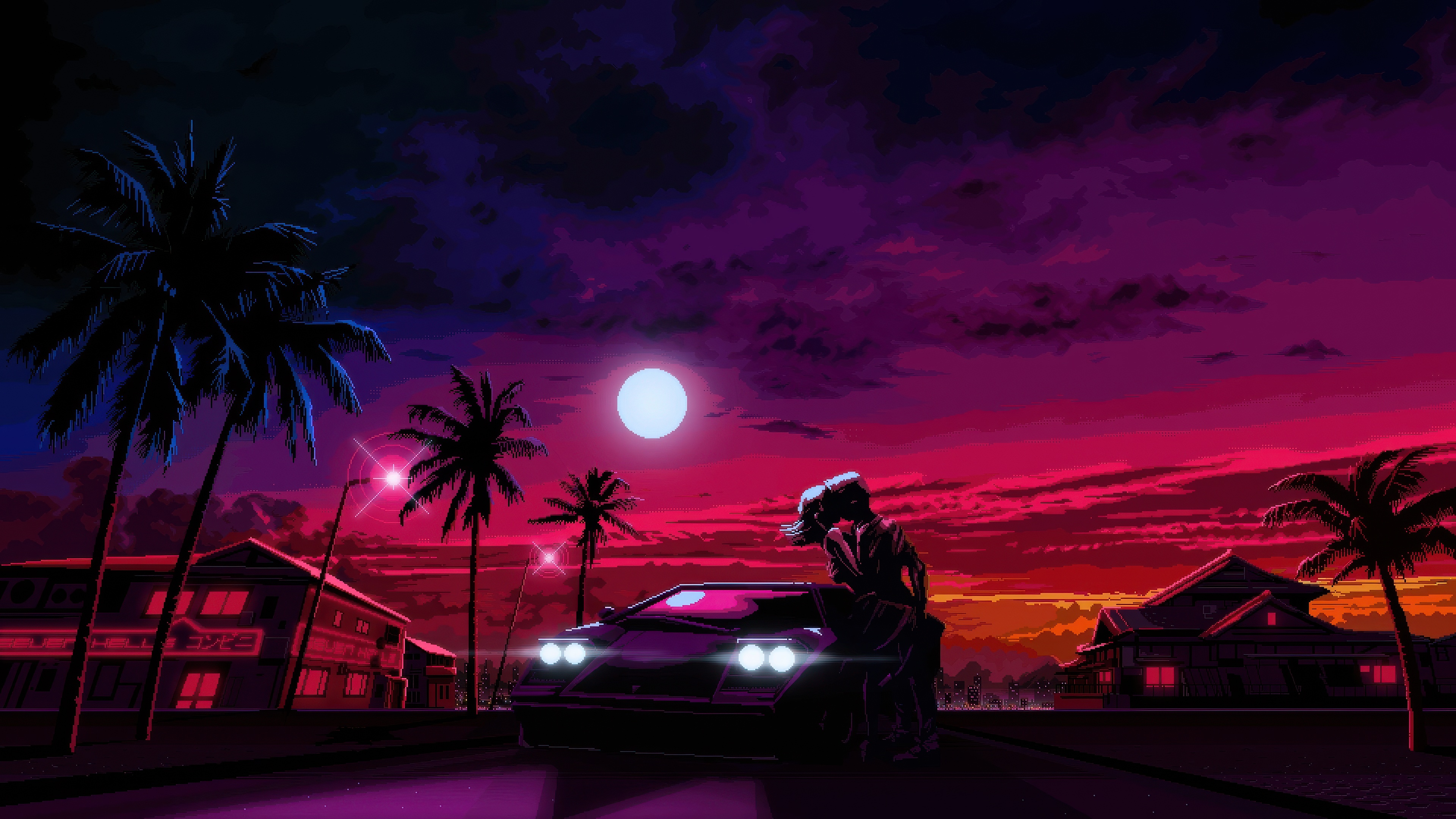 Lovers Pixel Art Wallpaper, HD Love