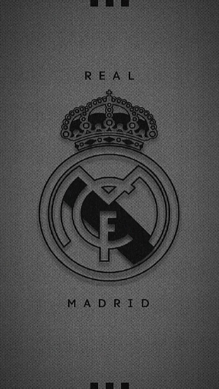 Real Madrid Logo in Black and White