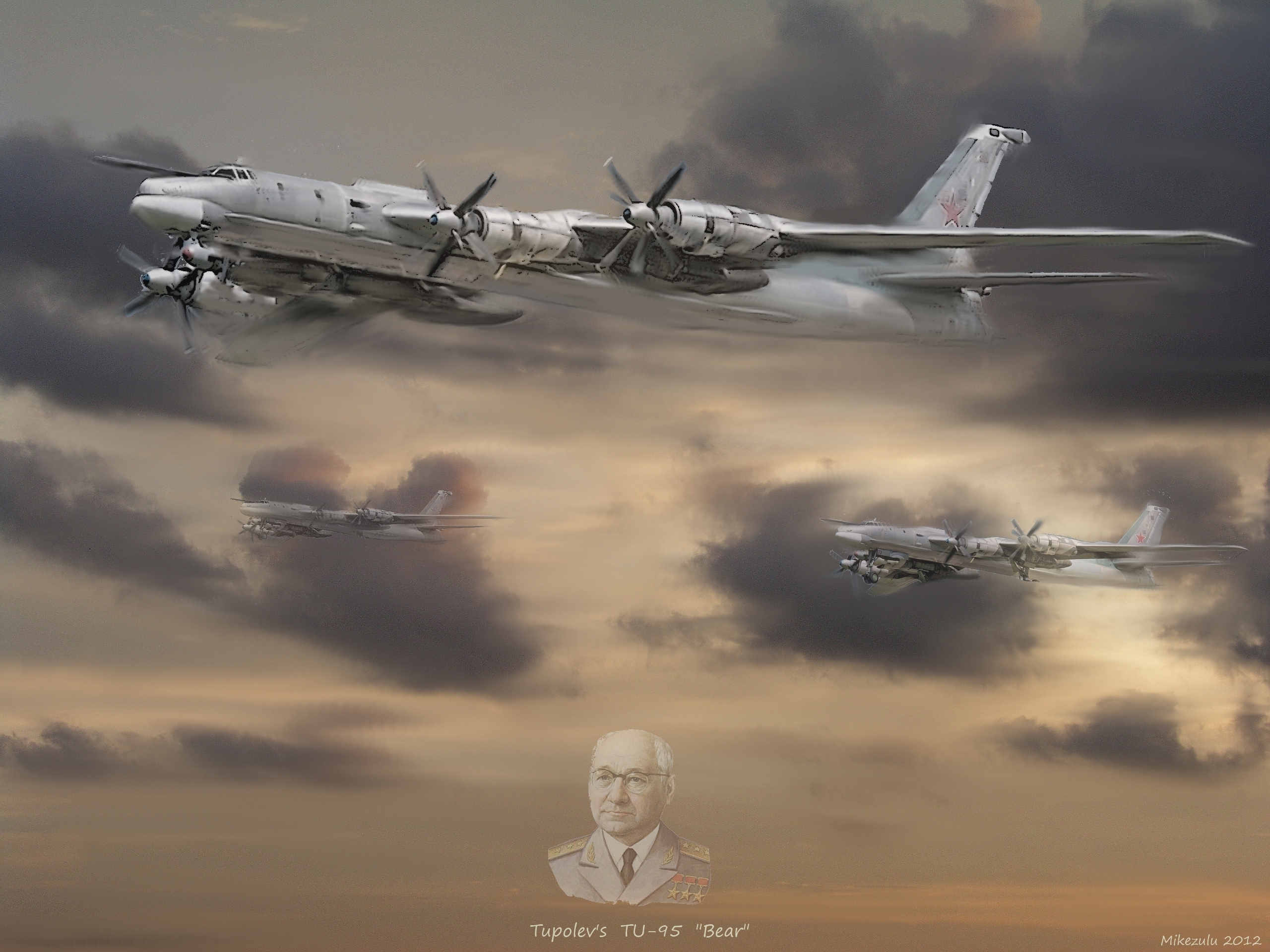Wallpaper Airplane Tupolev Tu 95 Bear