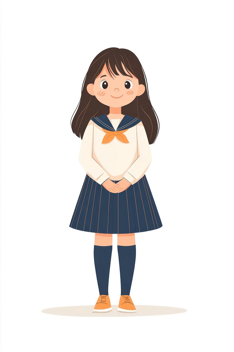 Student Cartoon Girl Image. Free