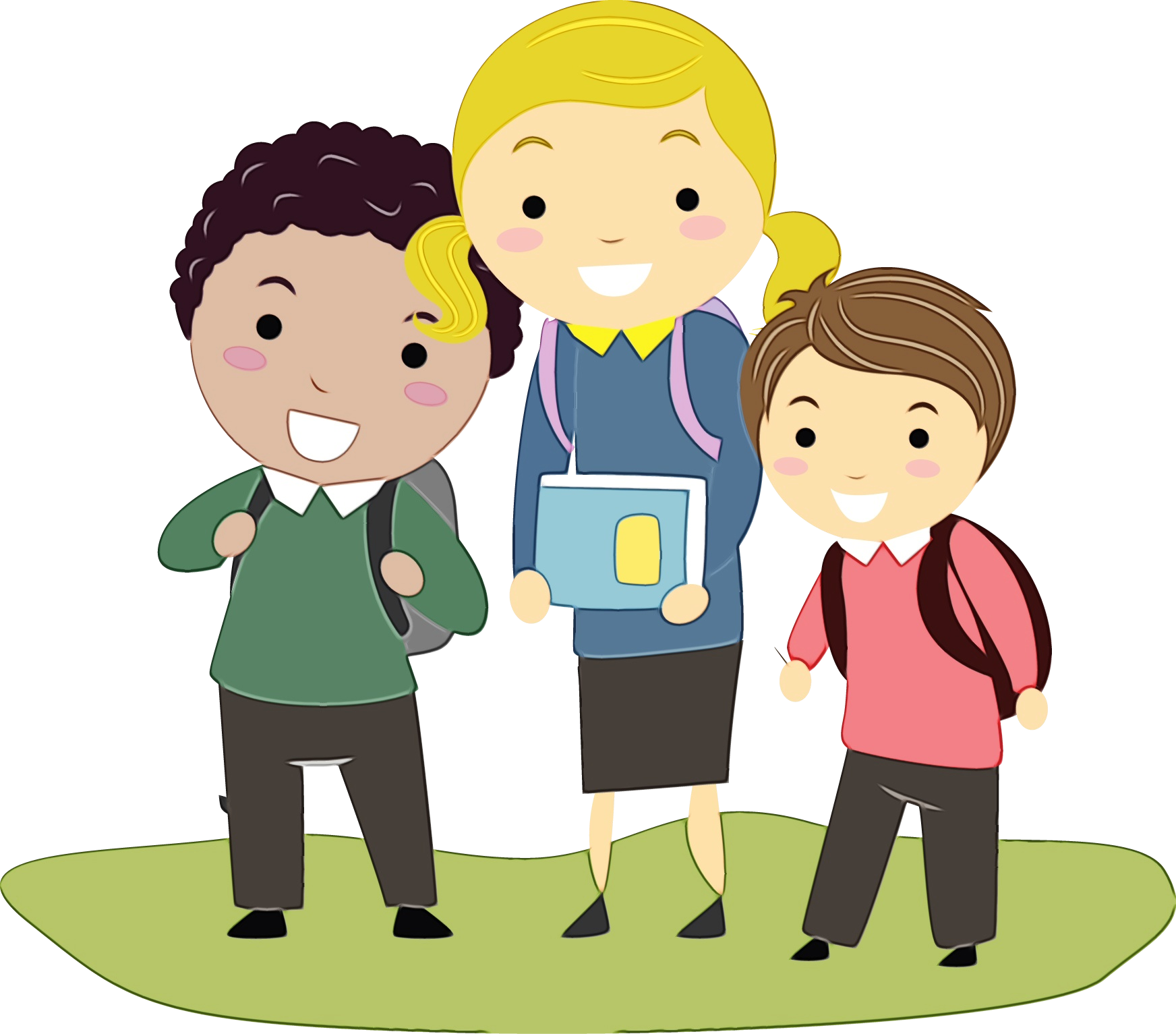 Download Happy Students Cartoon