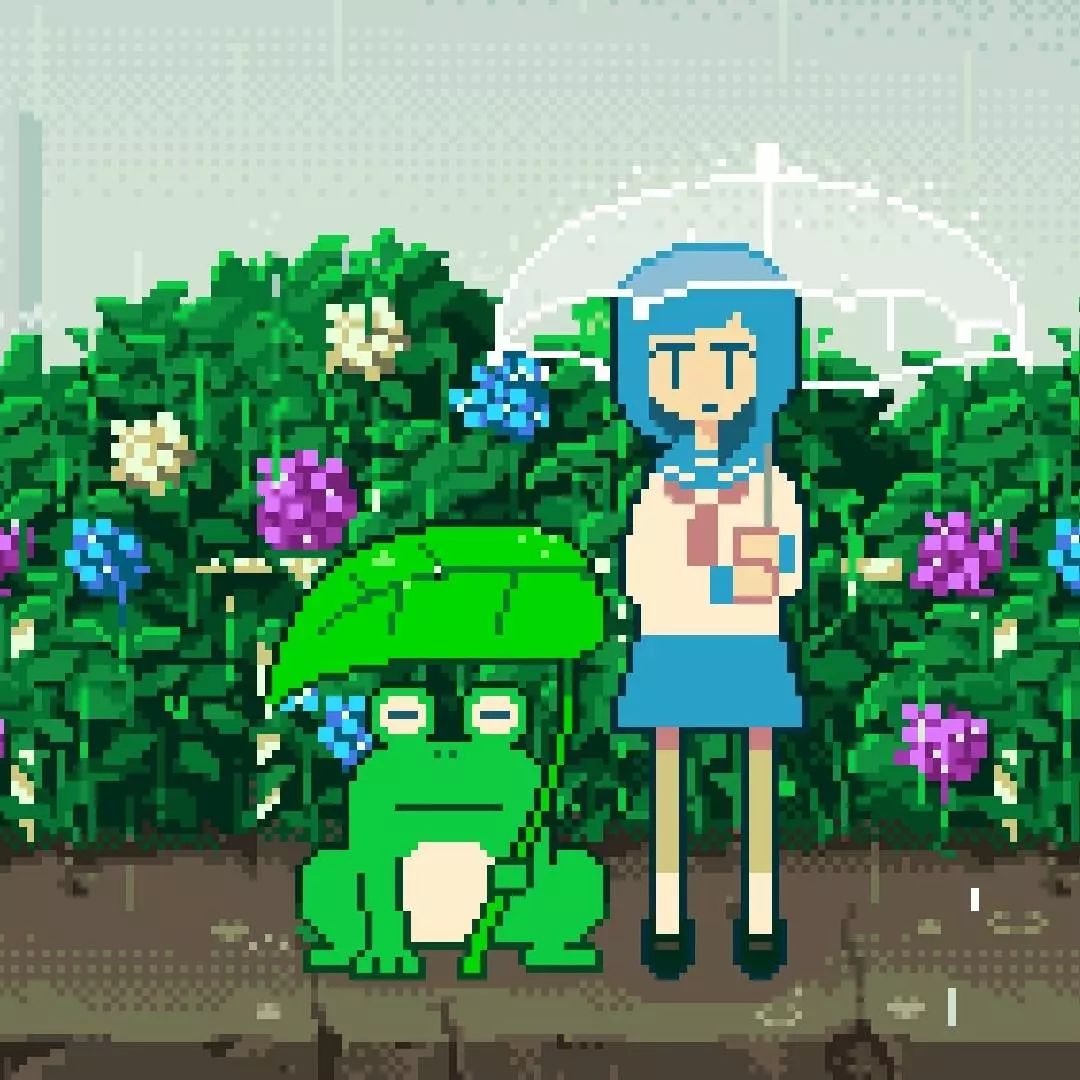 Live wallpaper Girl and Frog in