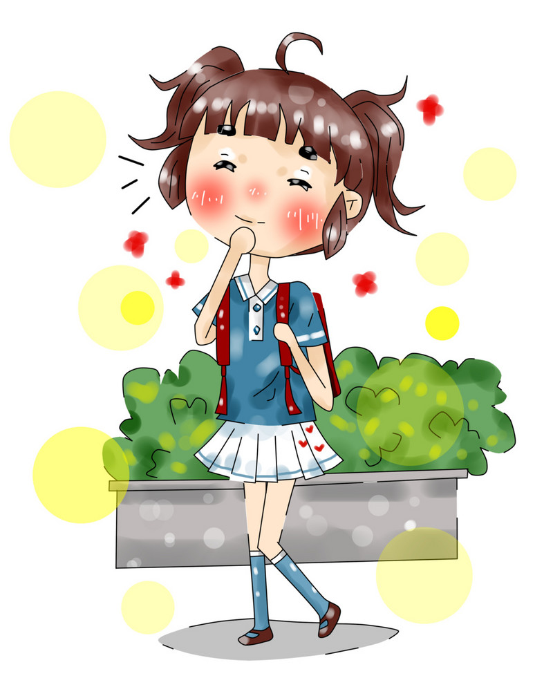 Cartoon Thick Painted Drawing School