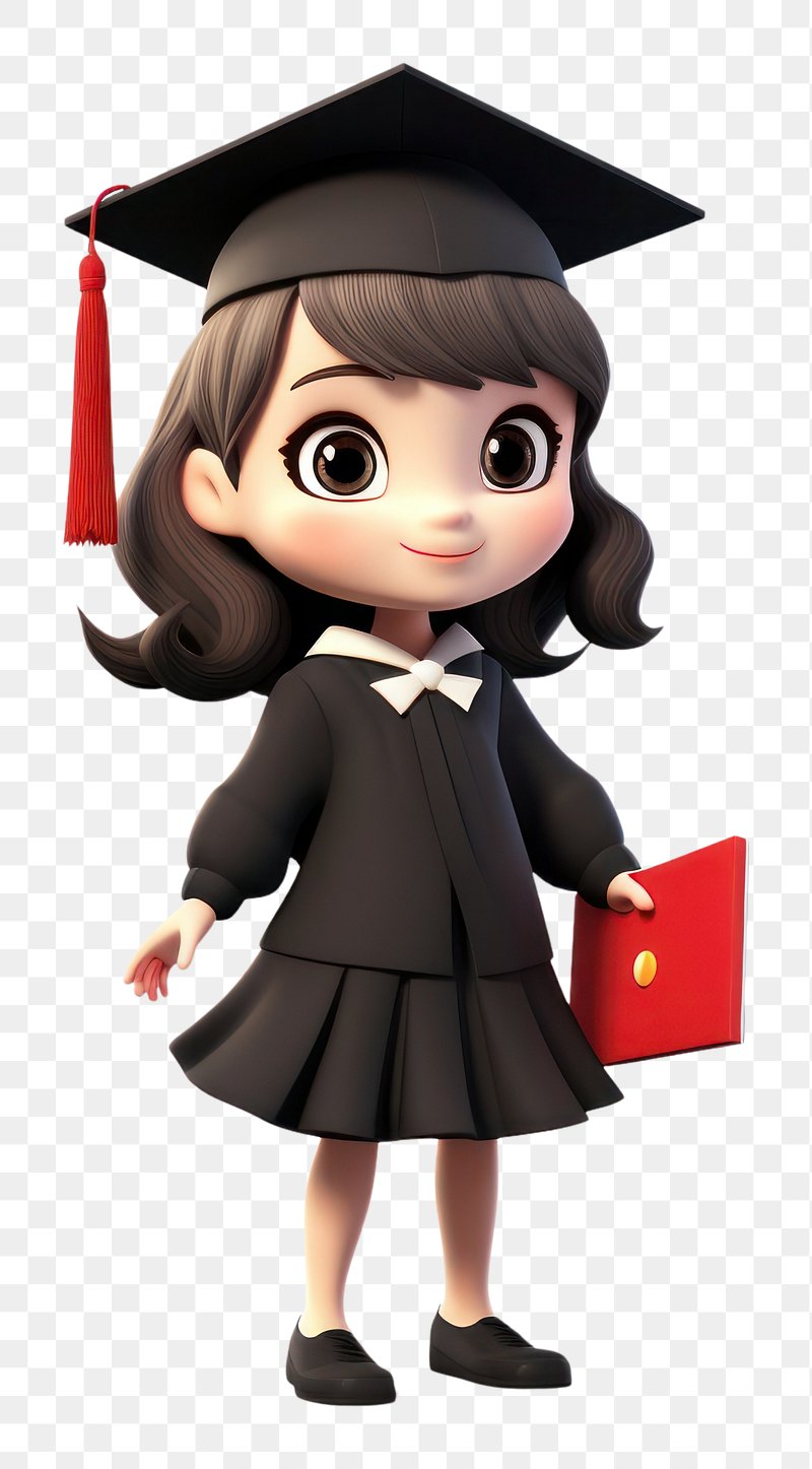Girl Cartoon Graduate Image. Free