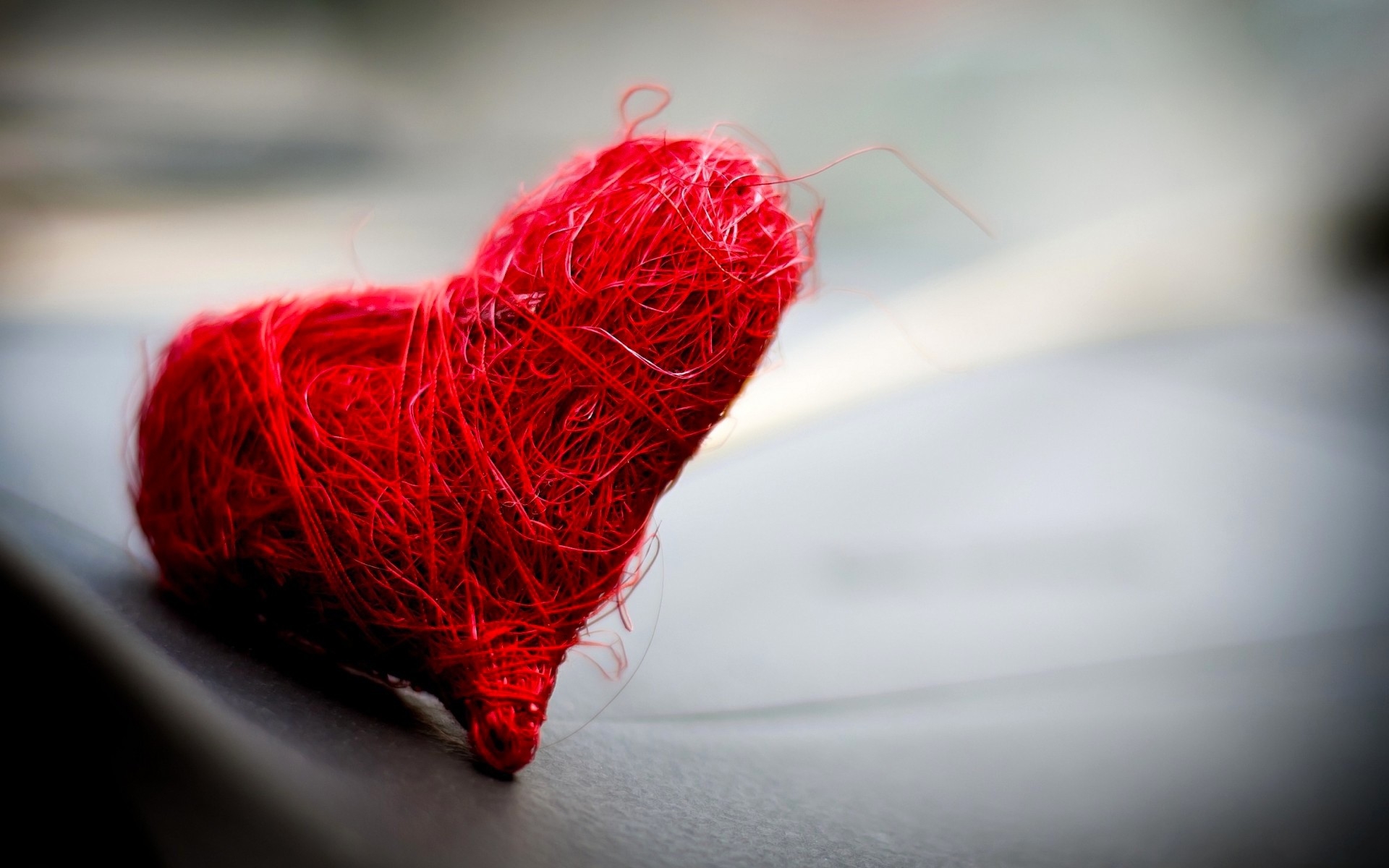 Wallpaper Red, Thread, Textile, Heart