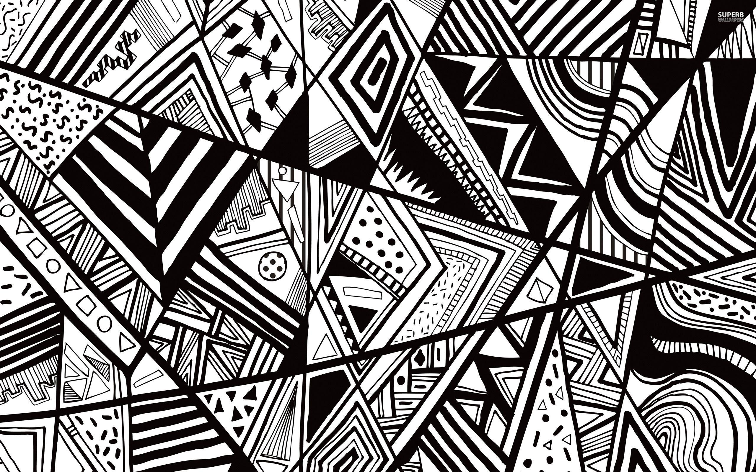Black and White Geometric Wallpaper