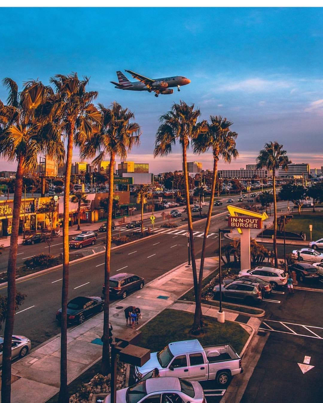 Sunset Over Los Angeles International