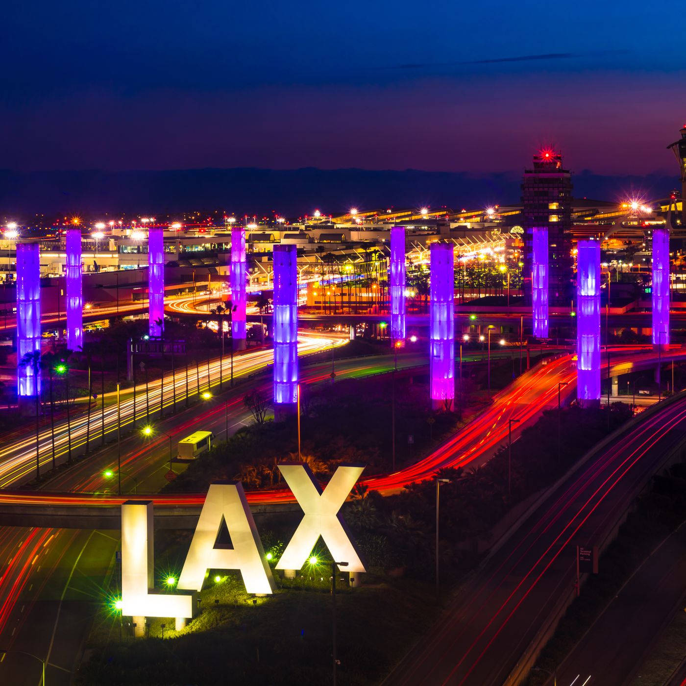 LAX Airport at Night Wallpaper