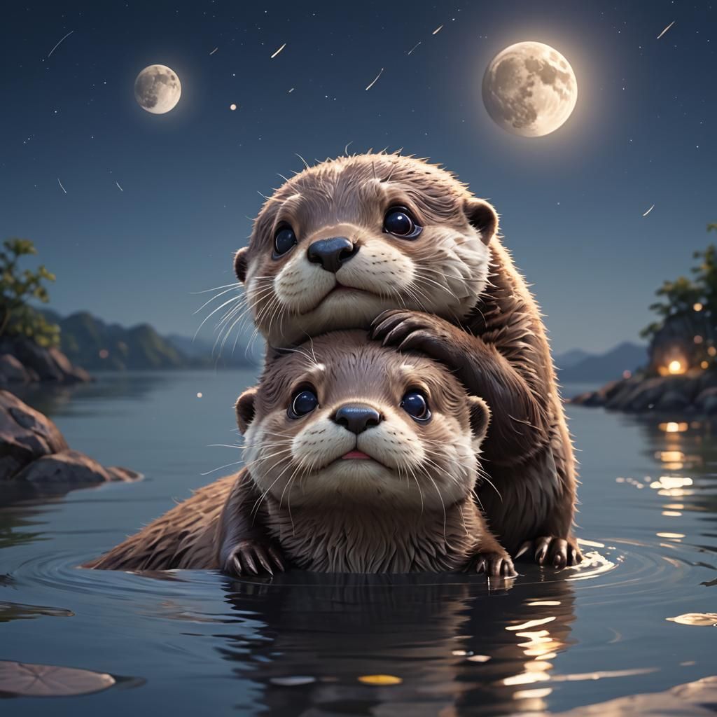 Otter hug