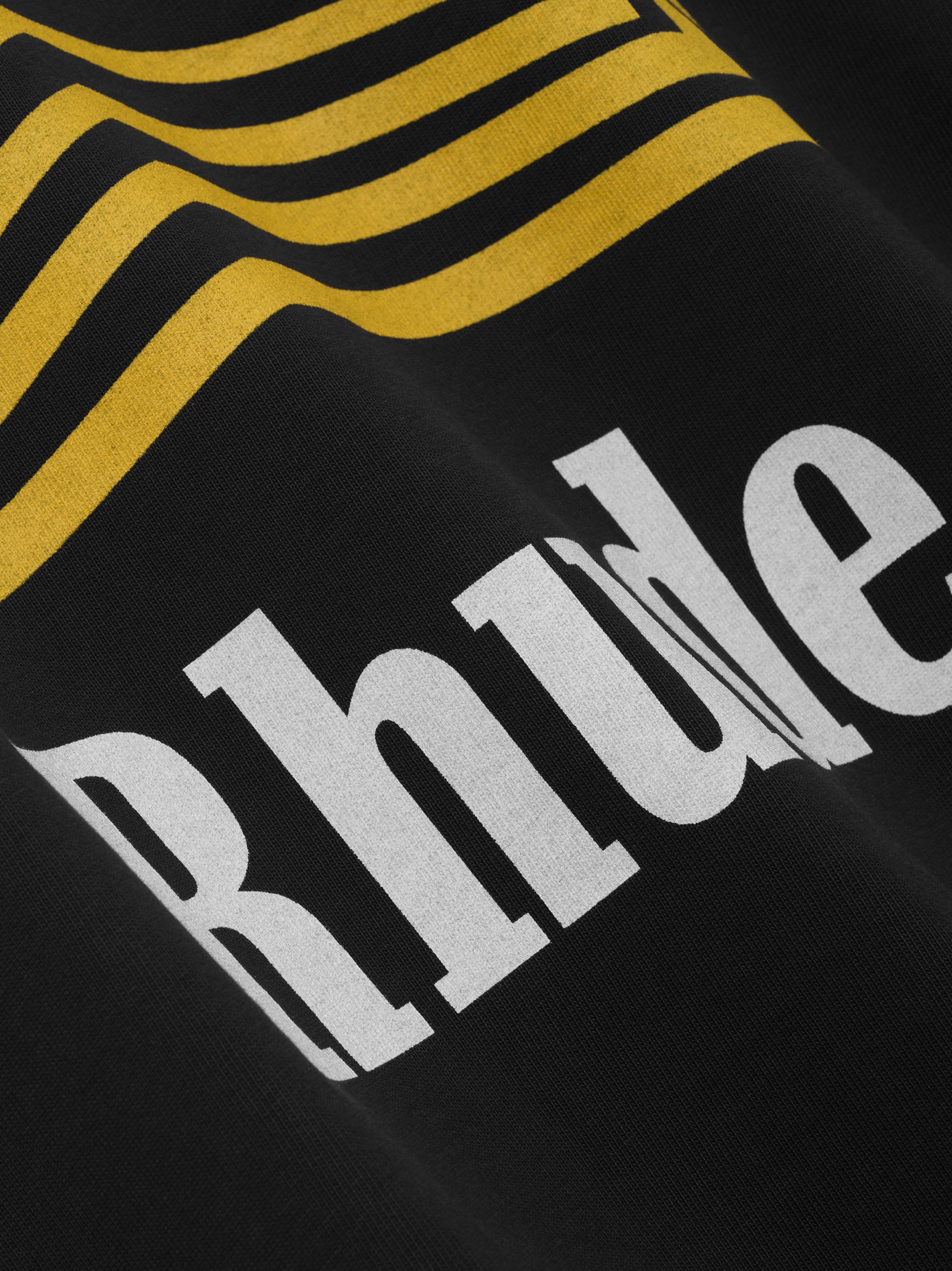 Rhude Chevron Logo Repeat Tee Xs / Vtg Black