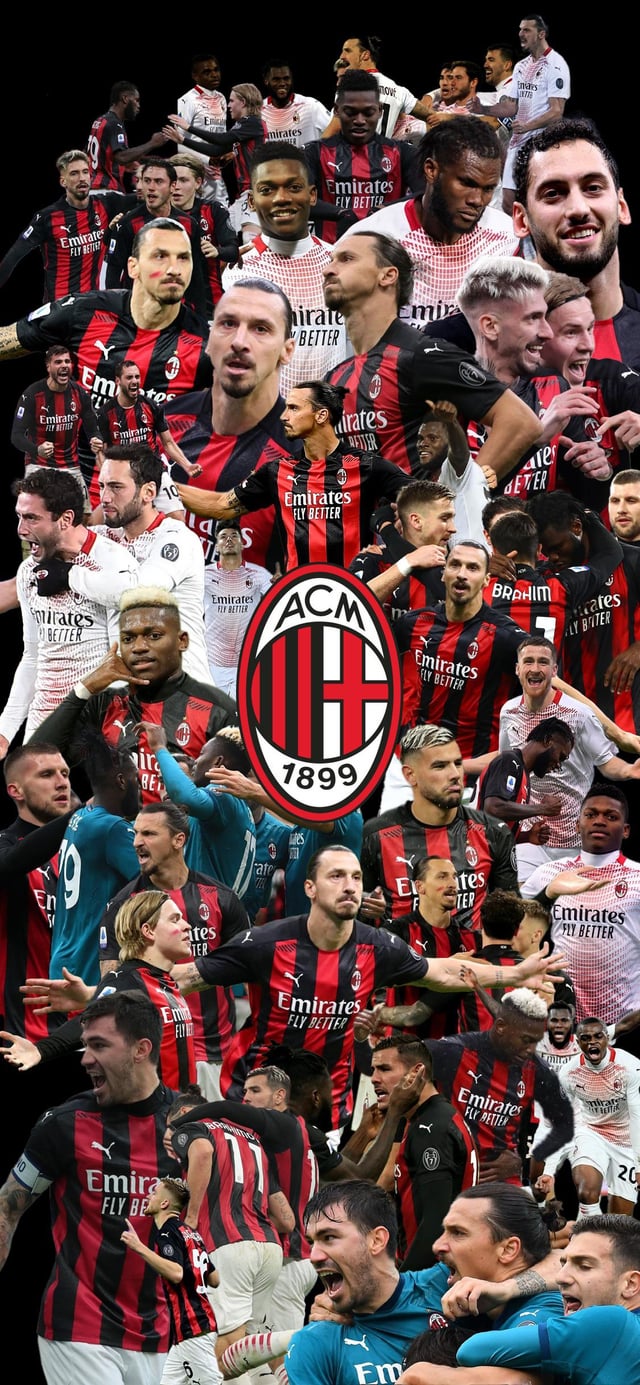 Phone wallpaper with all AC Milan goals