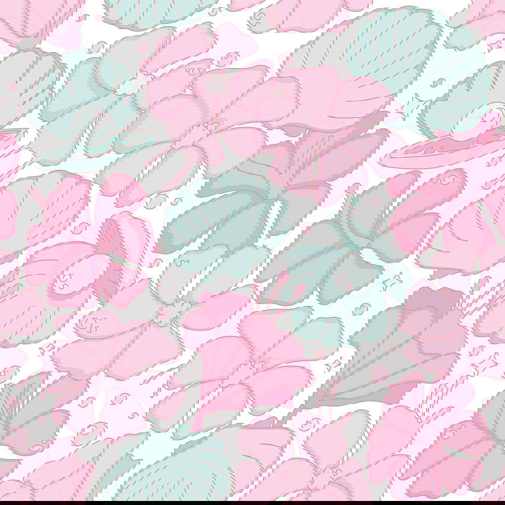 Hibiscus and Pearls Wallpaper