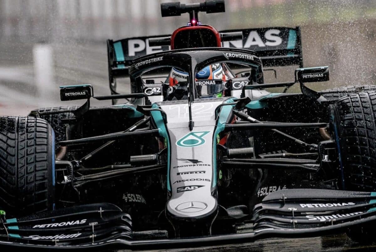 F1. Mercedes, Kimi Antonelli on track