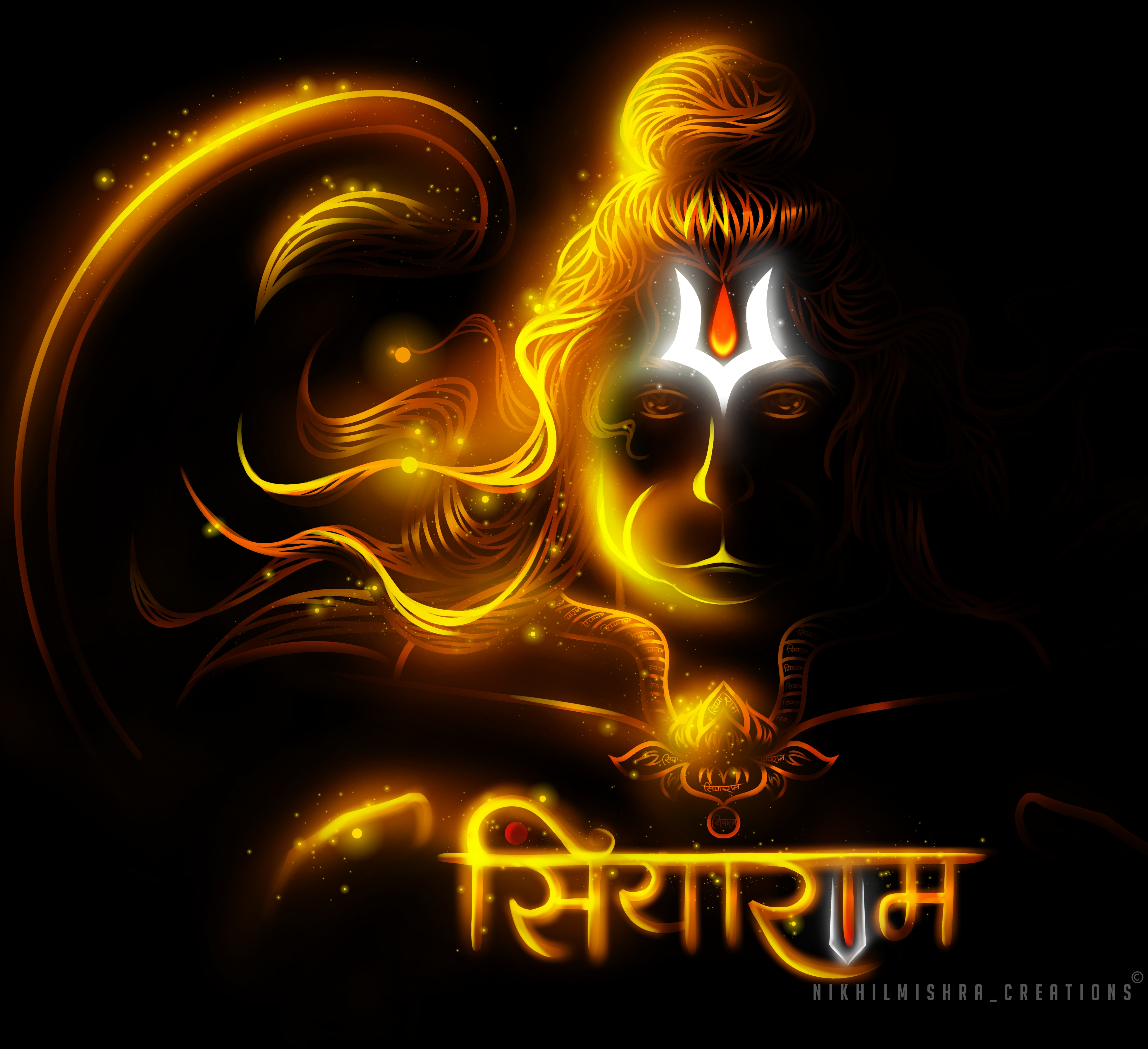 Shri Hanuman ji digital art