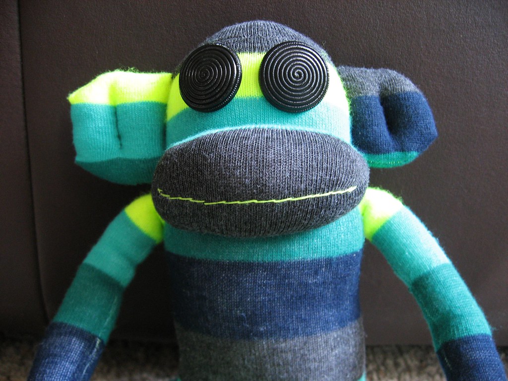 Uffe the Sock Monkey. Now