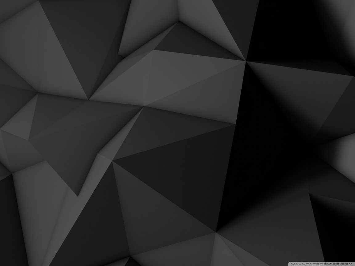 Low Poly Dark Black Background Ultra HD