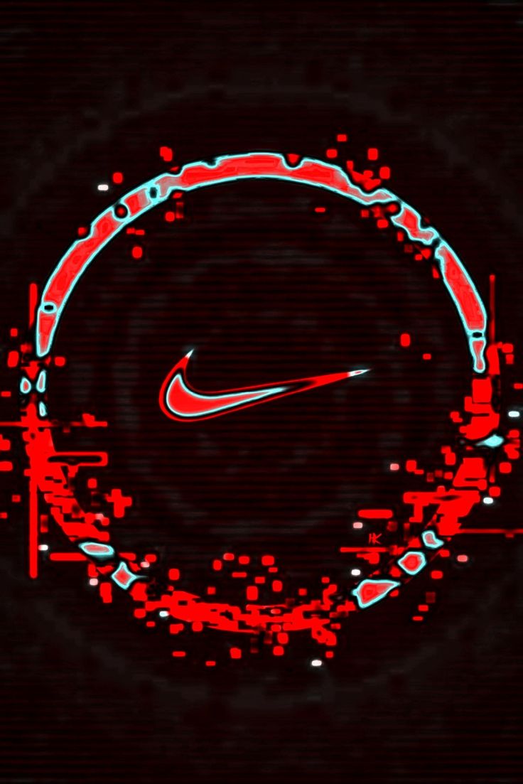 Nike Wallpaper: Red Nike Logo on Black