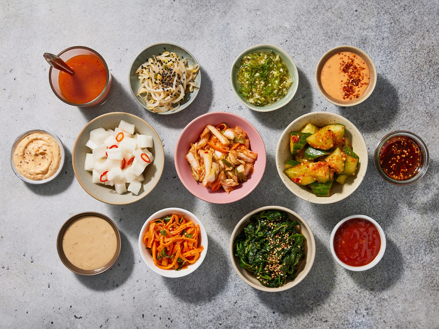 Make simple Korean sauces and sides