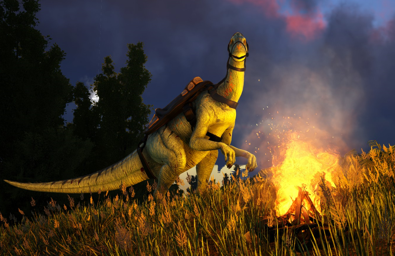 This iguanodon almost looks like he is