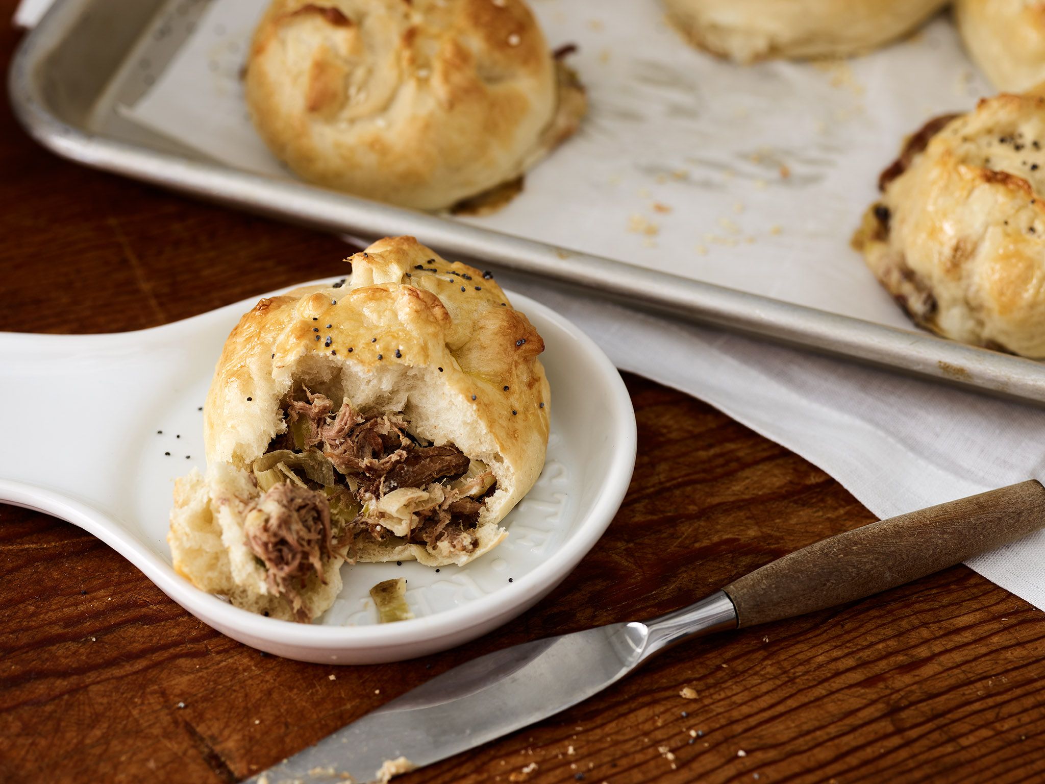 Beef and Caramelized Onion Knishes