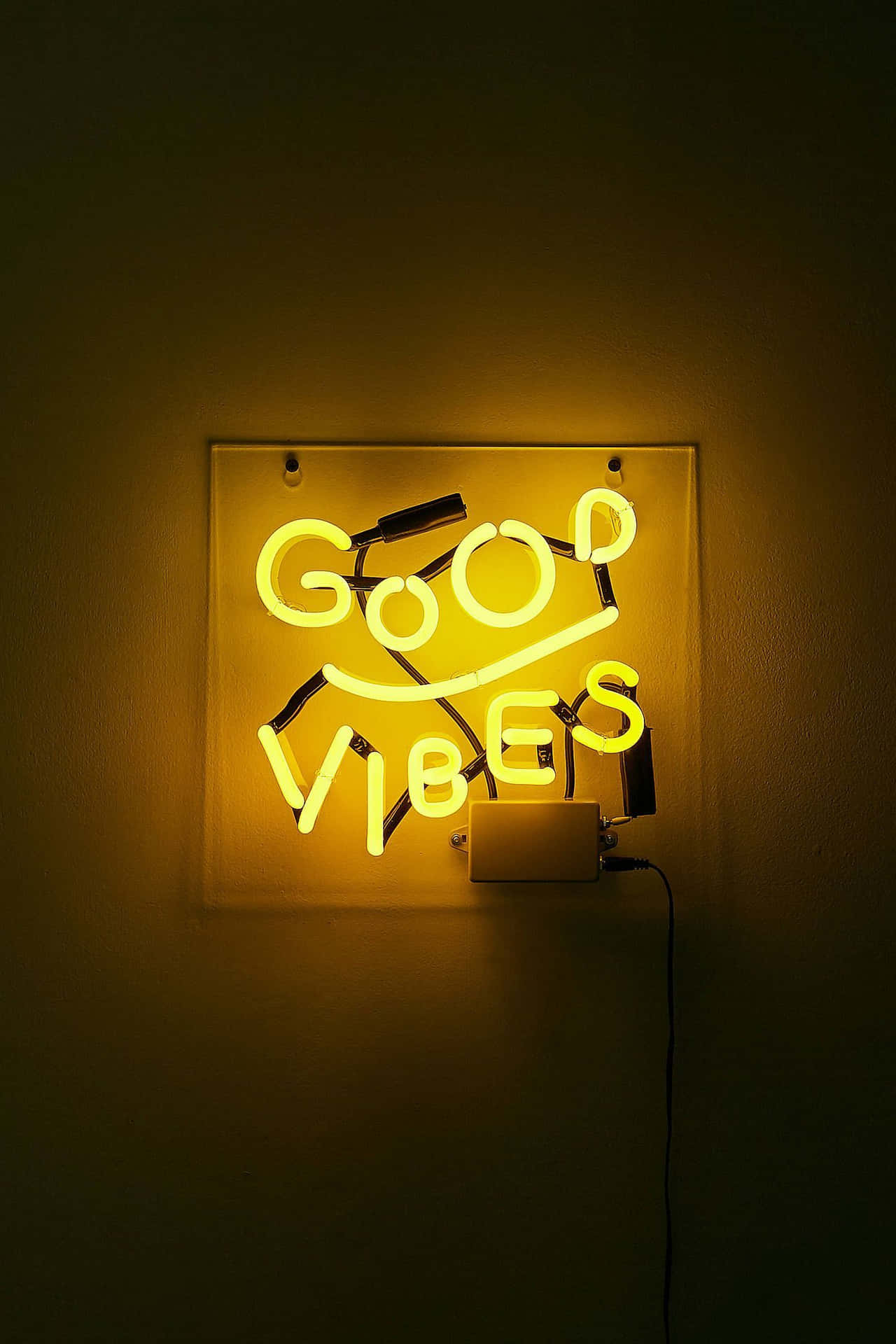 Yellow Baddie Neon Sign Wallpaper