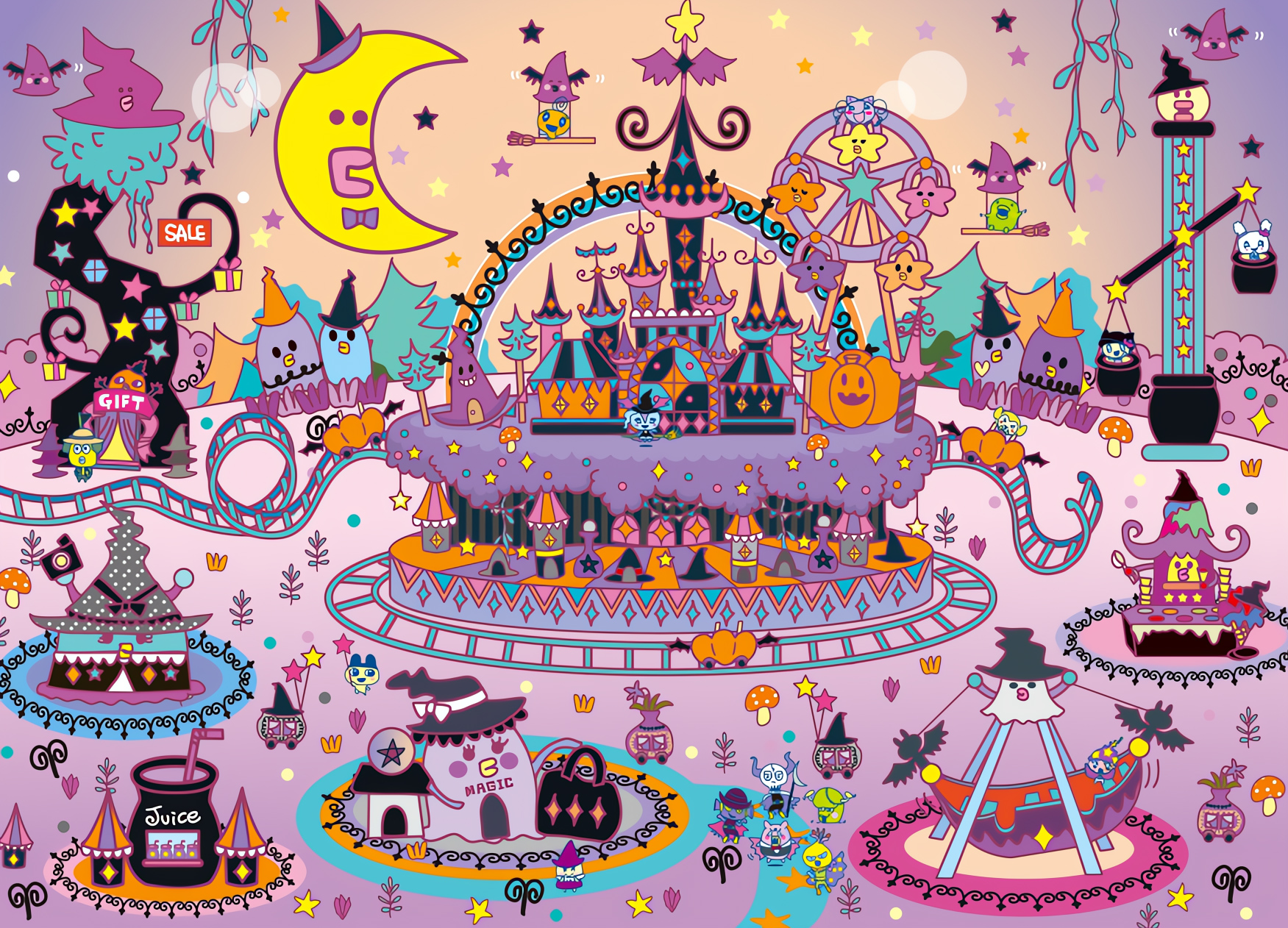 Cute Tamagotchi Spooky Magic Land