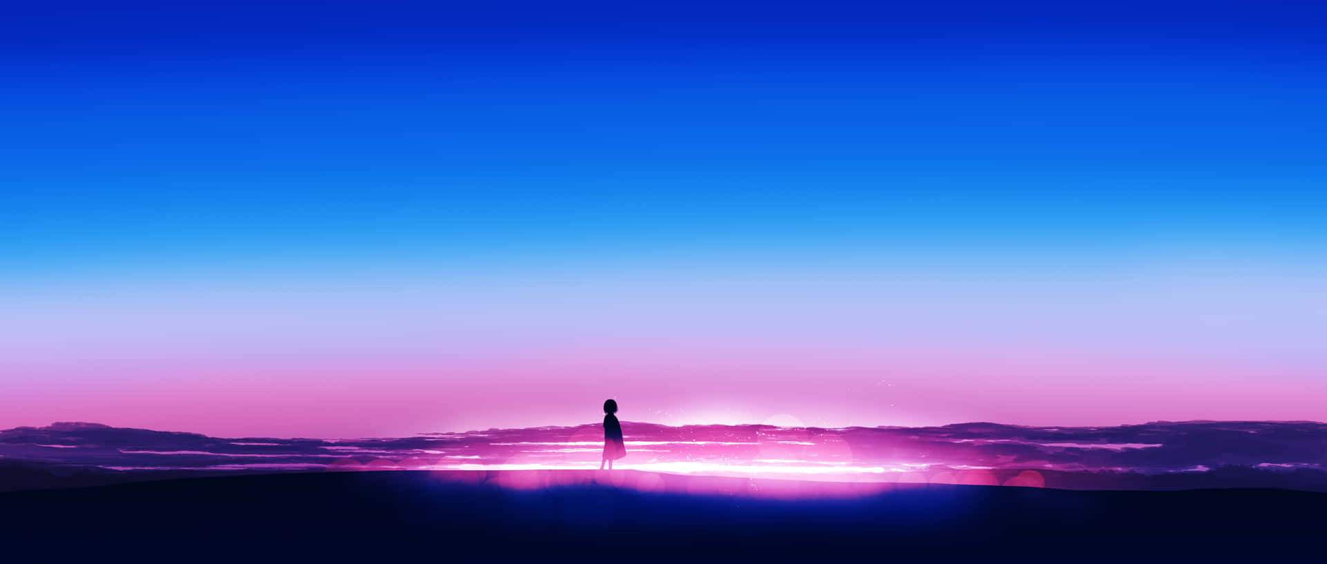 Blue And Purple Sunset Wallpaper