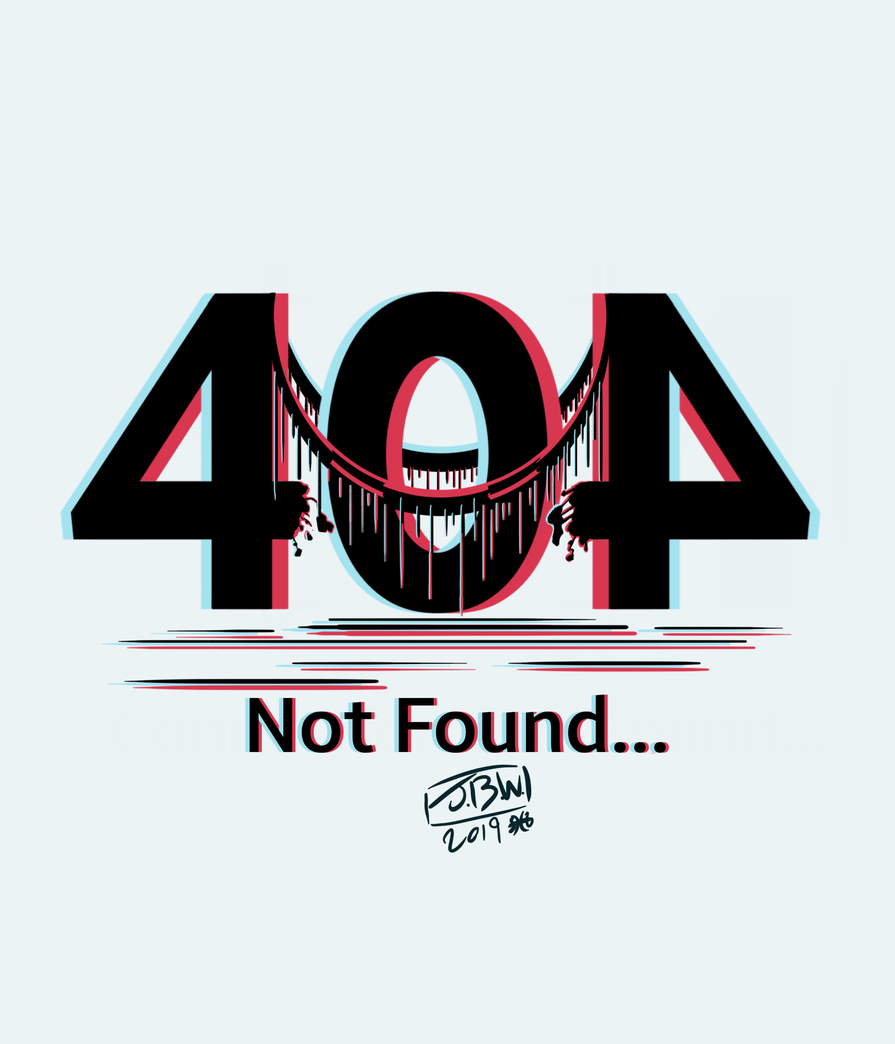 A 404 error graphic I made in a shape