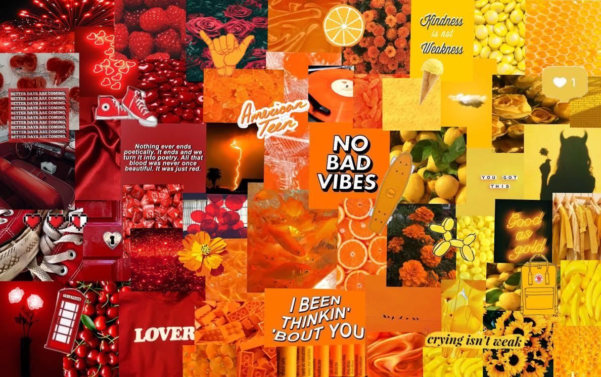 Yellow and Orange Aesthetic Wallpaper